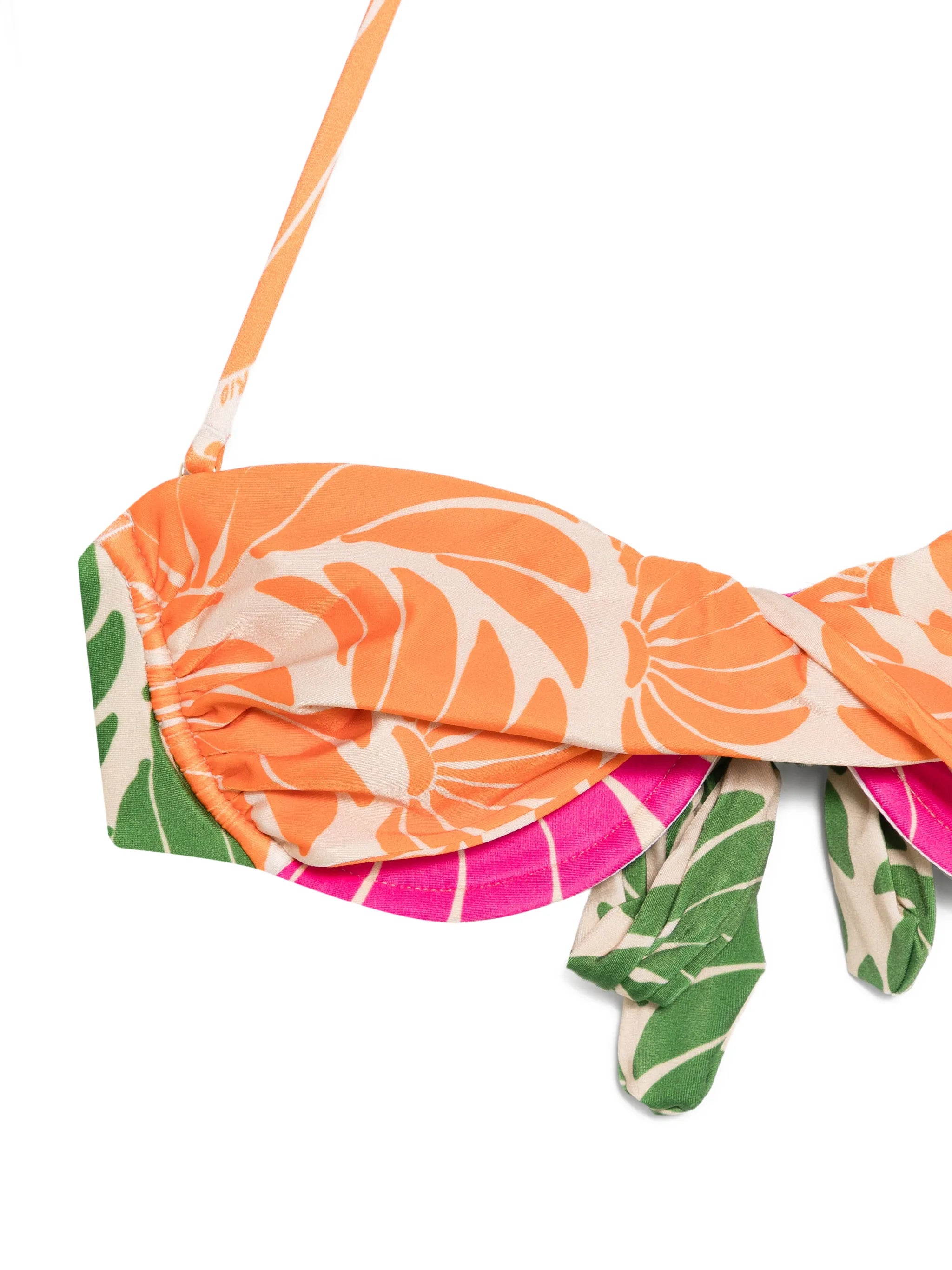underwire floral bikini top