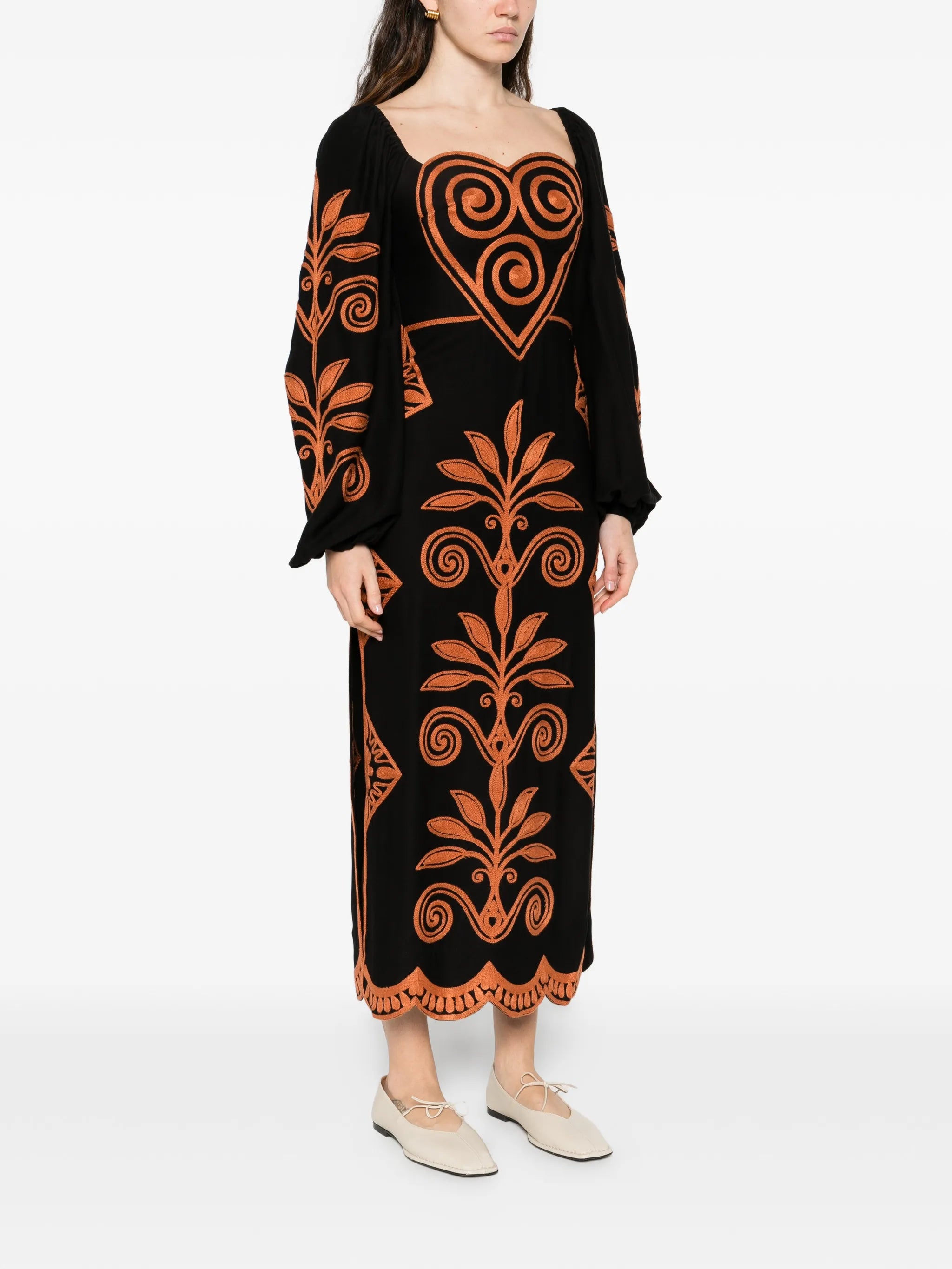Cornely Ainika long-sleeve midi dress