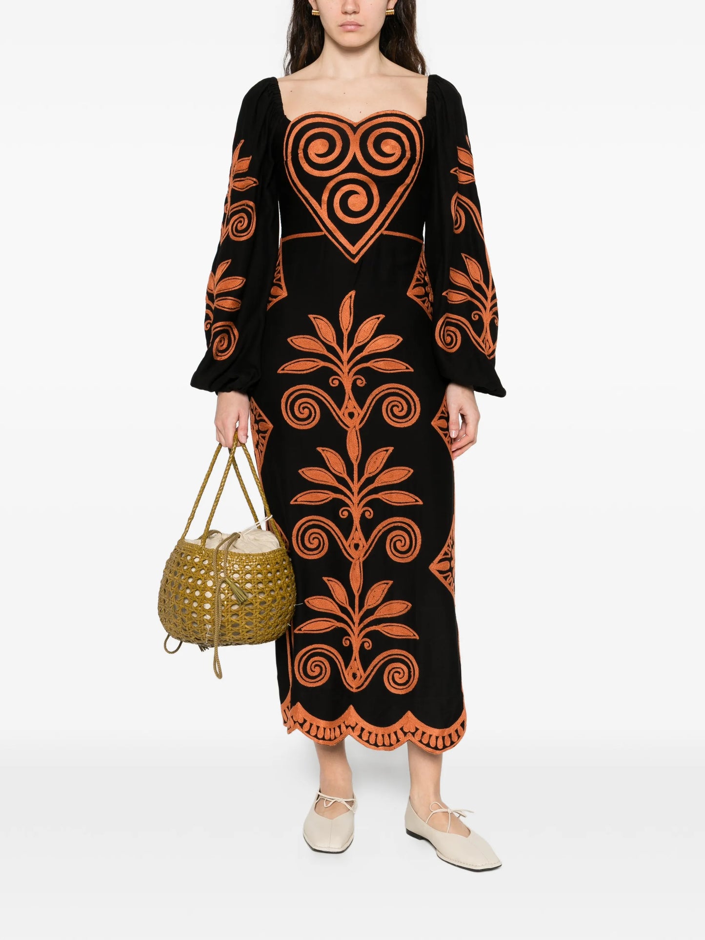 Cornely Ainika long-sleeve midi dress