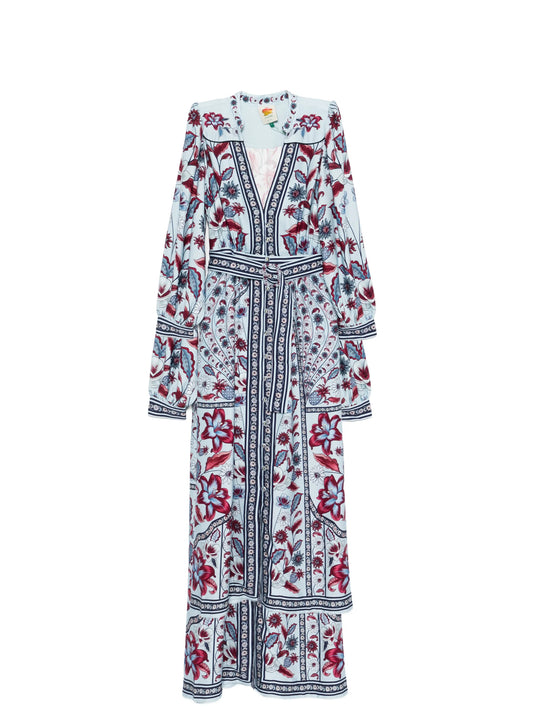 Marcelle floral belted midi dress