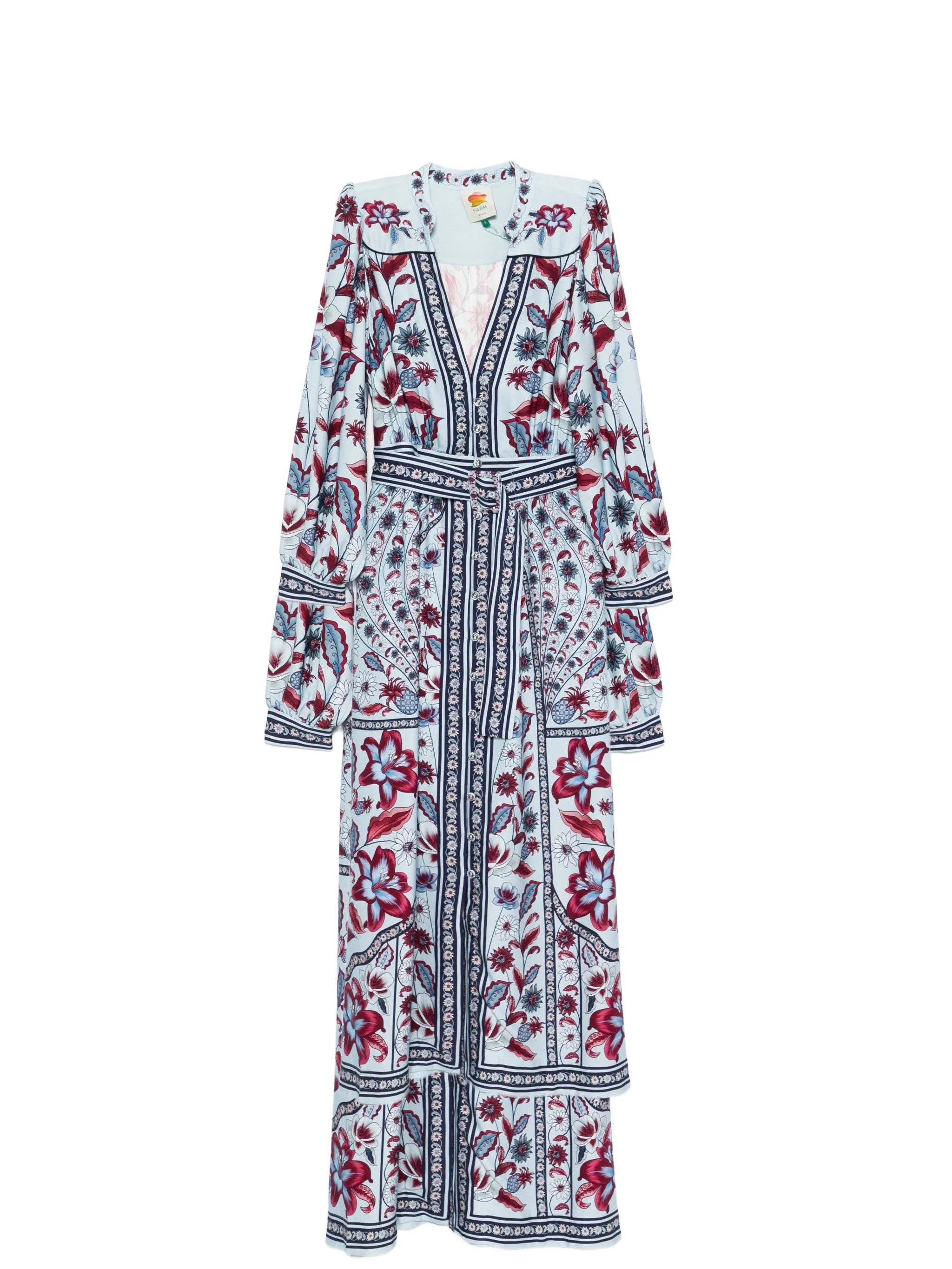 Marcelle floral-print belted midi dress