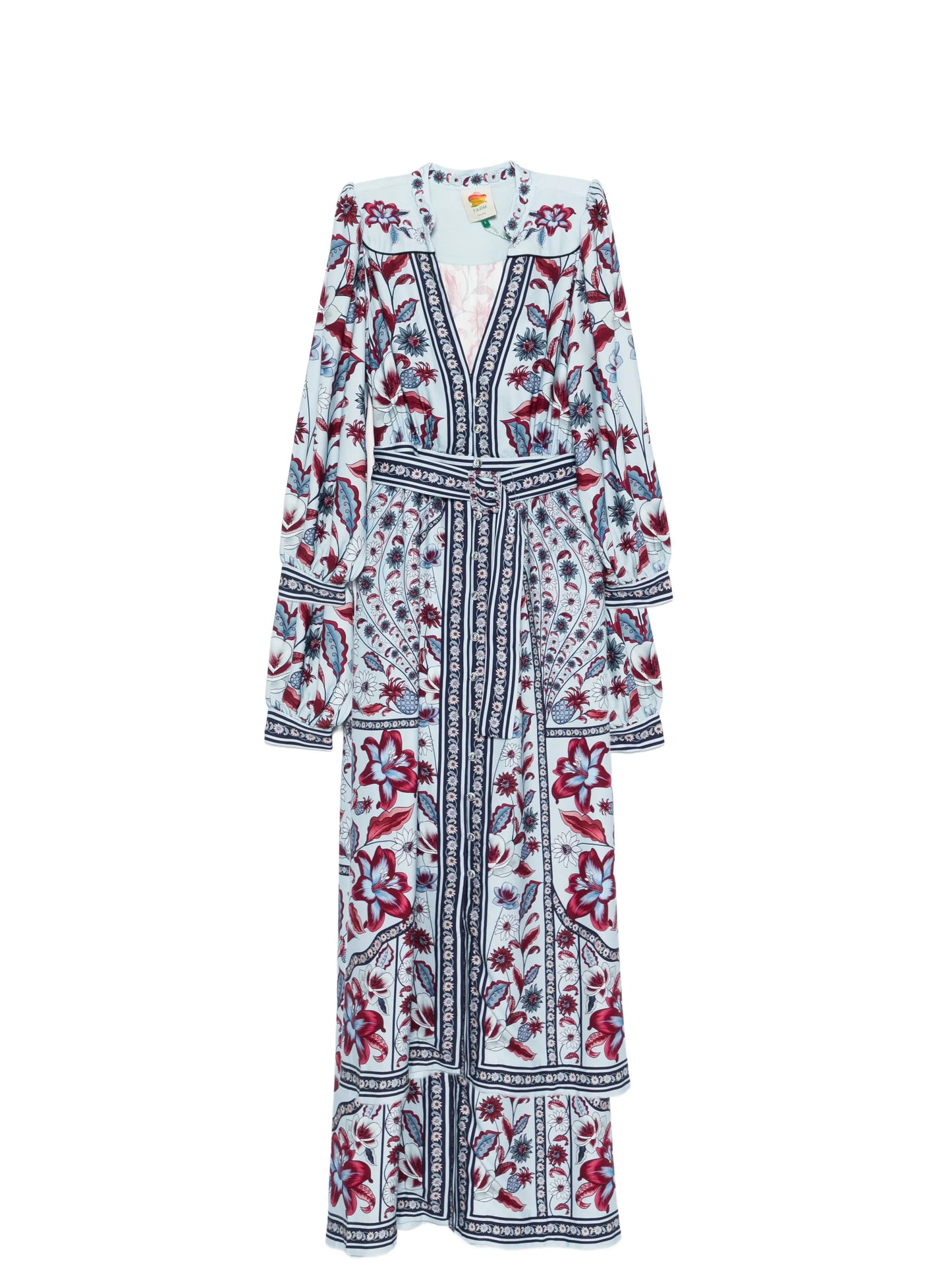 Marcelle floral-print belted midi dress