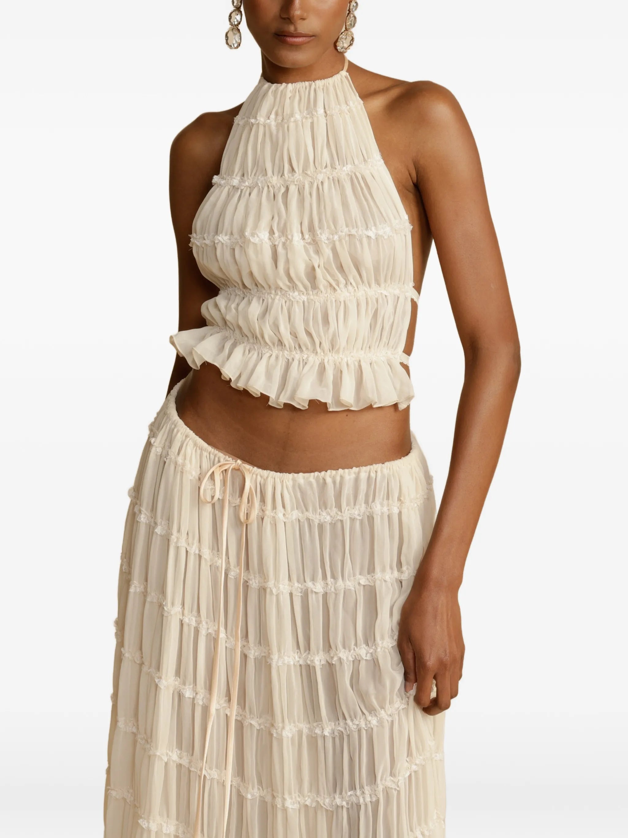 Juliette ruched halterneck top