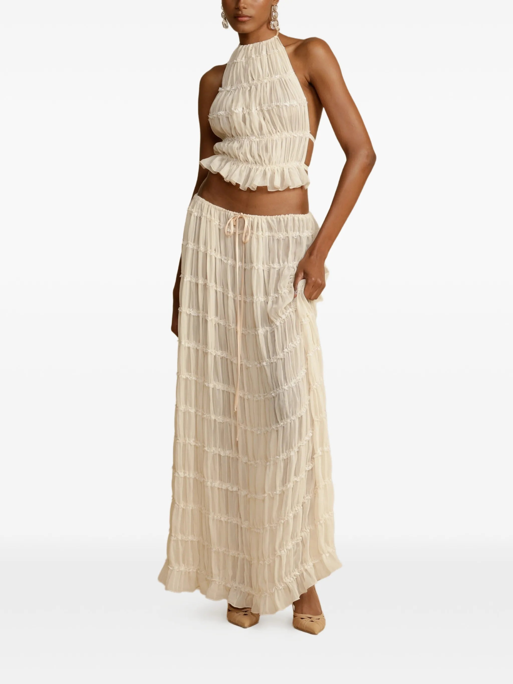 Juliette ruched halterneck top