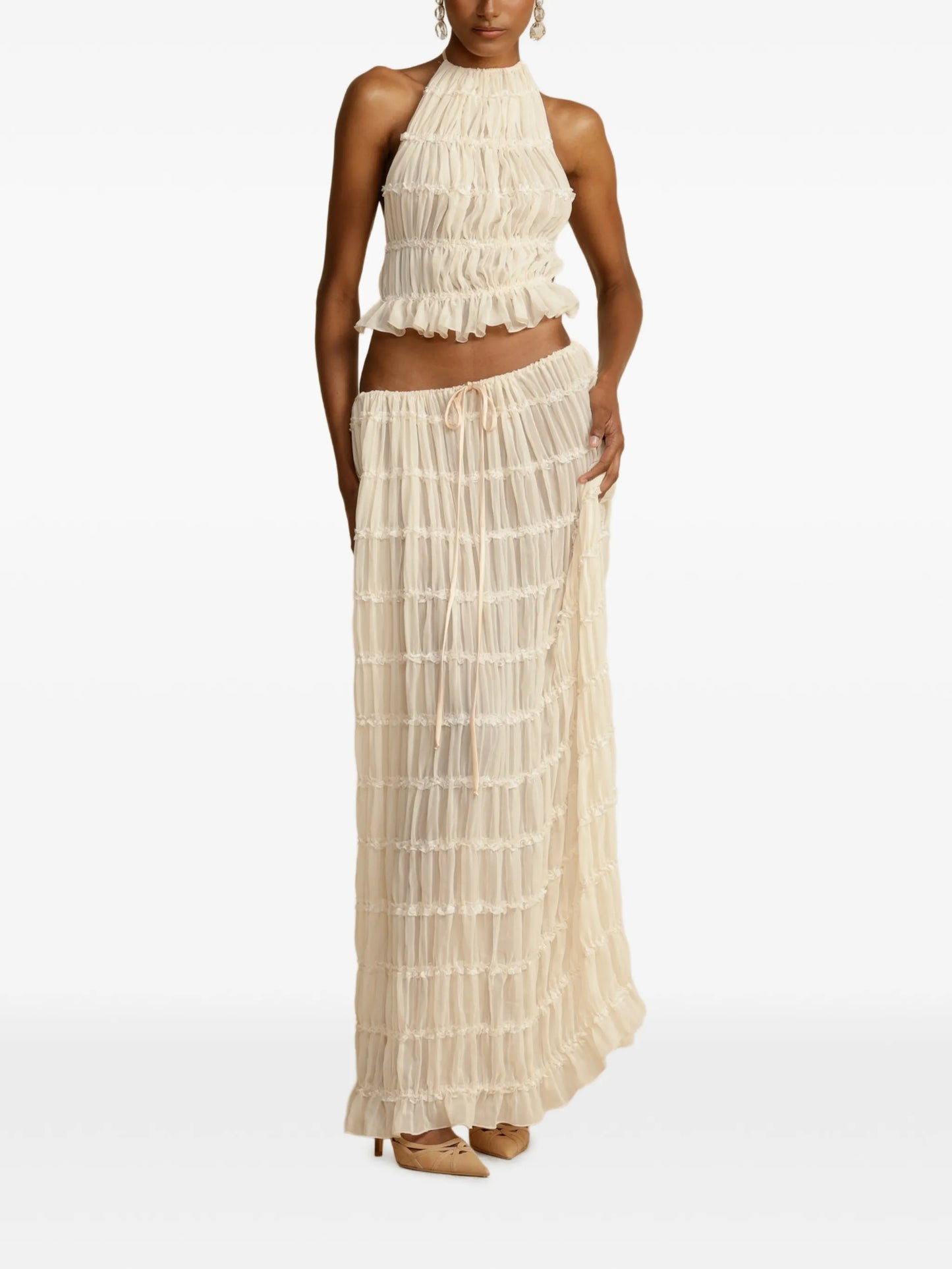 Juliette ruched halterneck top