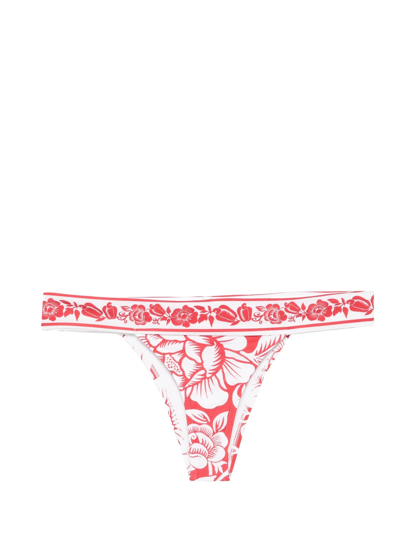 Red Cashew And Birds bikini bottoms