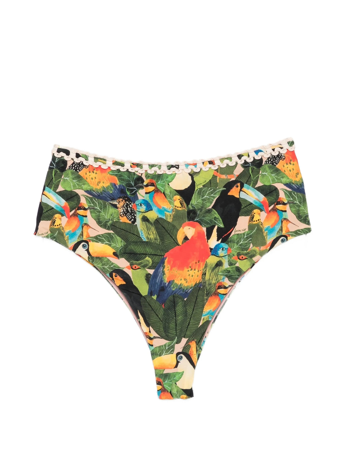 Bird Leaves high-waist bikini bottoms