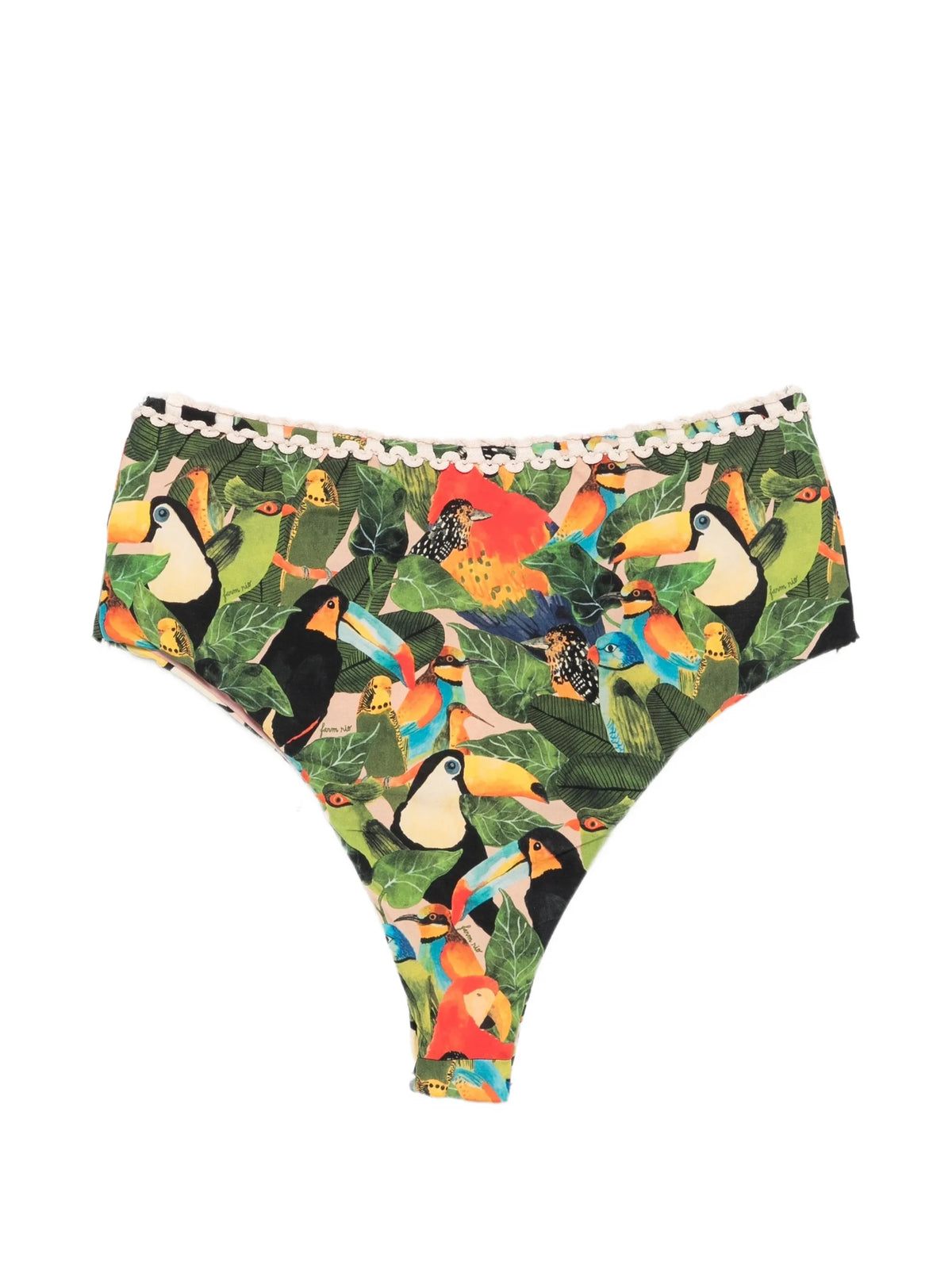 Bird Leaves high-waist bikini bottoms