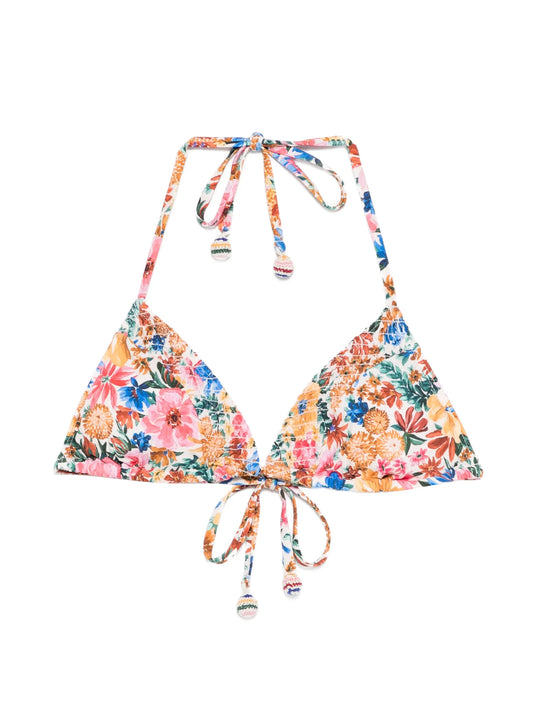 floral triangle bikini top