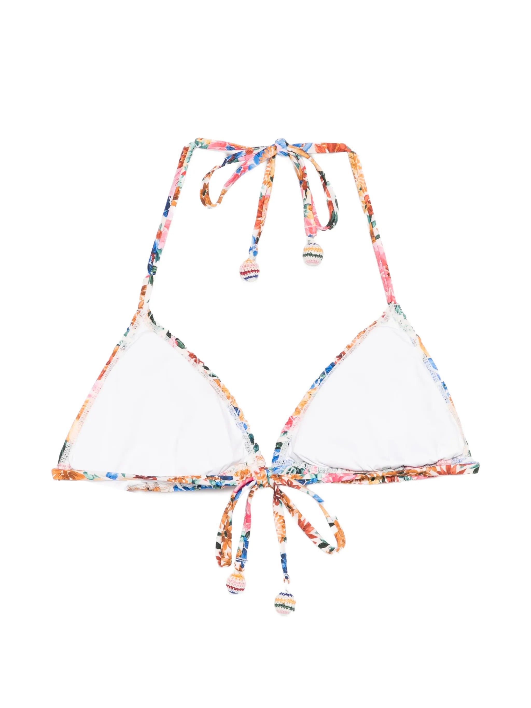 floral triangle bikini top