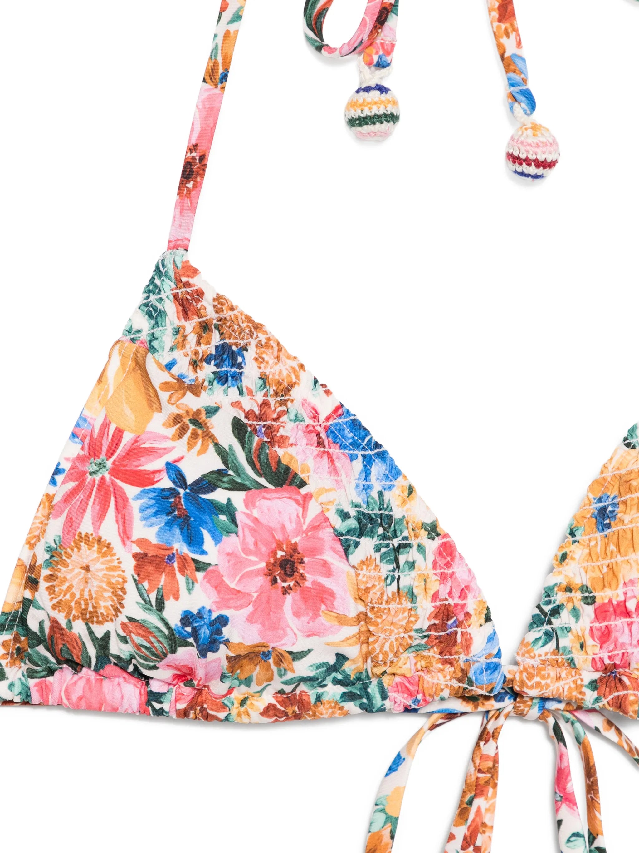 floral triangle bikini top