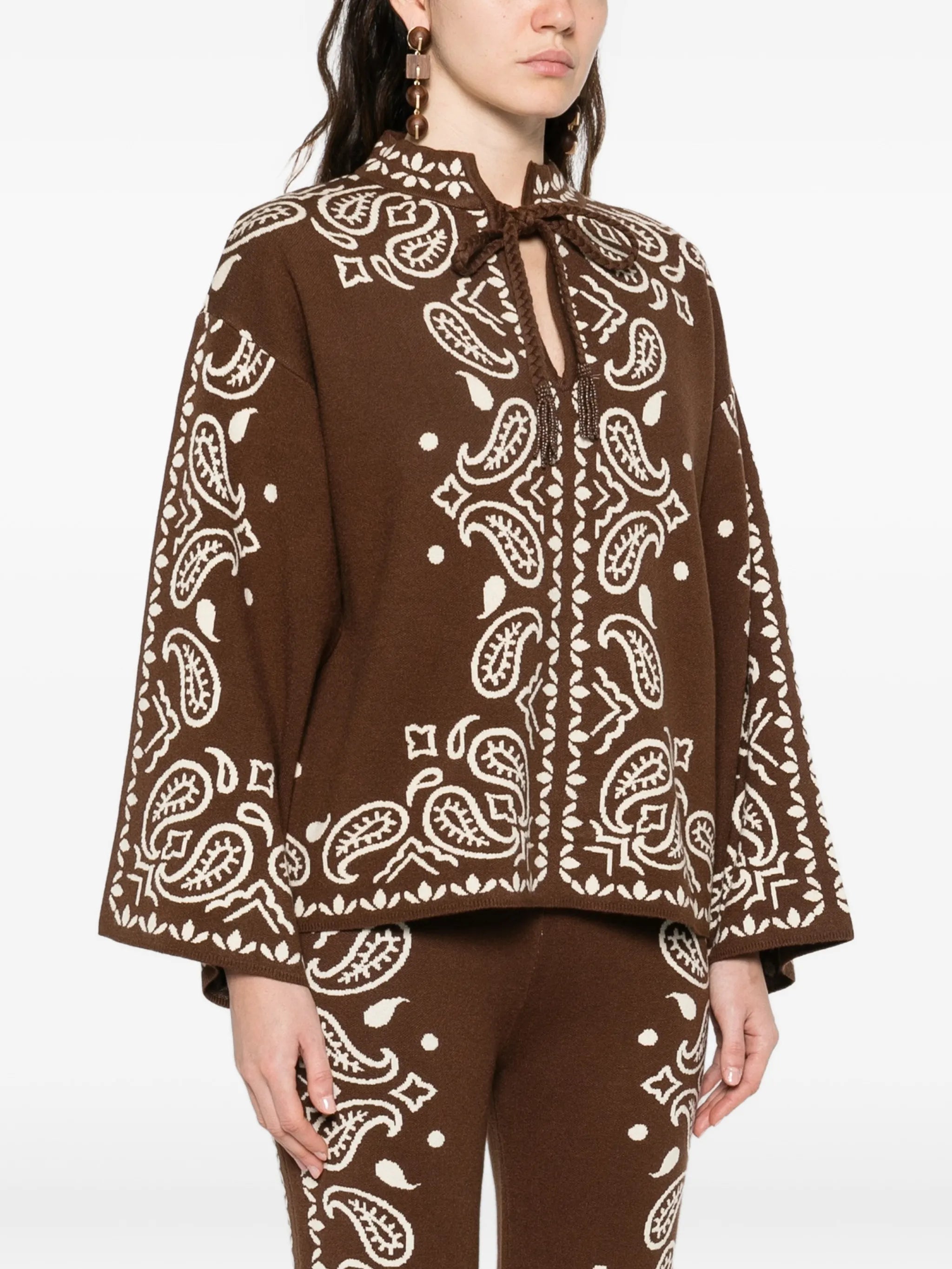 Bohemian Paisley long-sleeve sweater