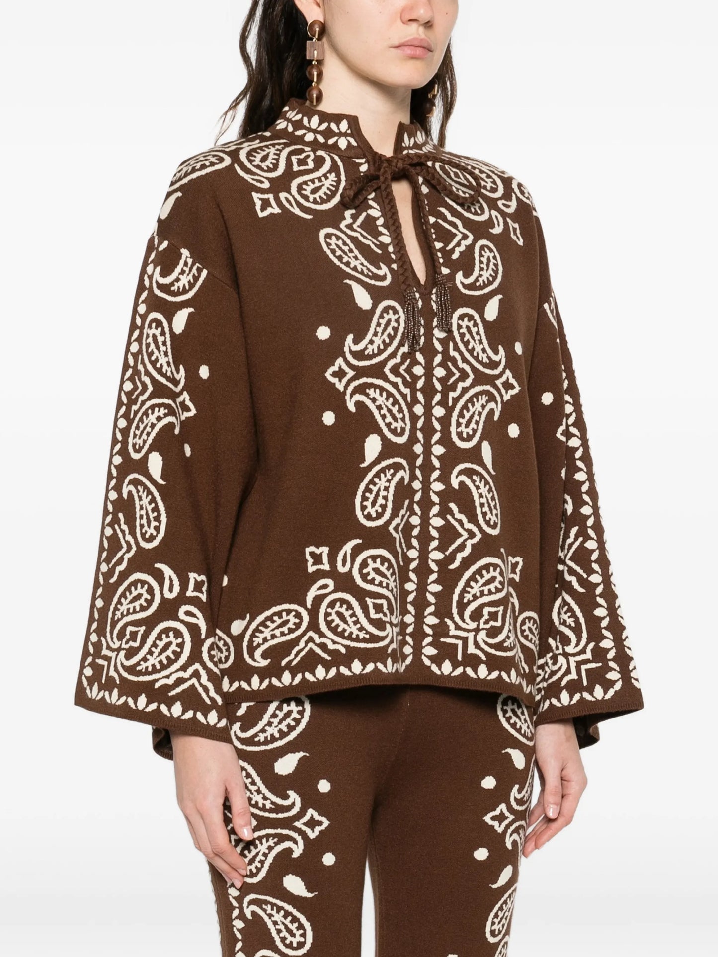 Bohemian Paisley long-sleeve sweater