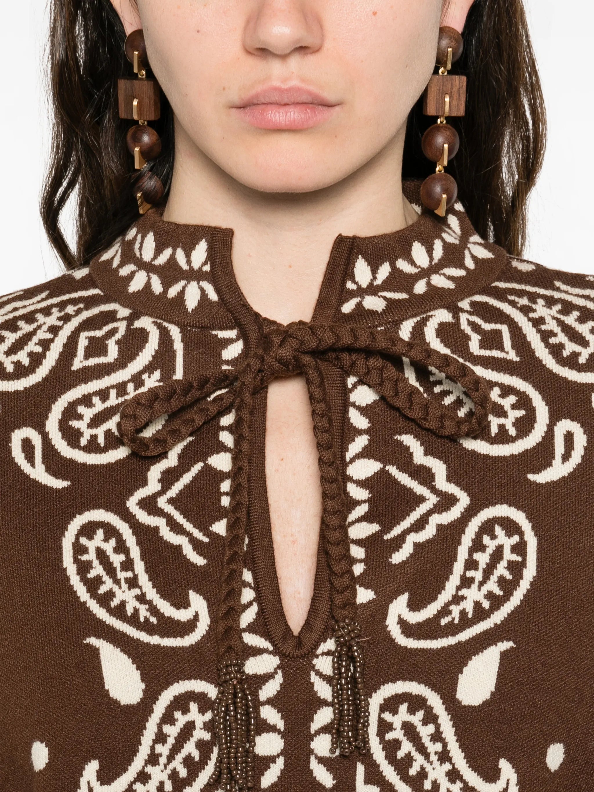 Bohemian Paisley long-sleeve sweater