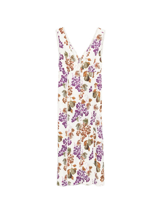 Grape Garden sleeveless midi dress