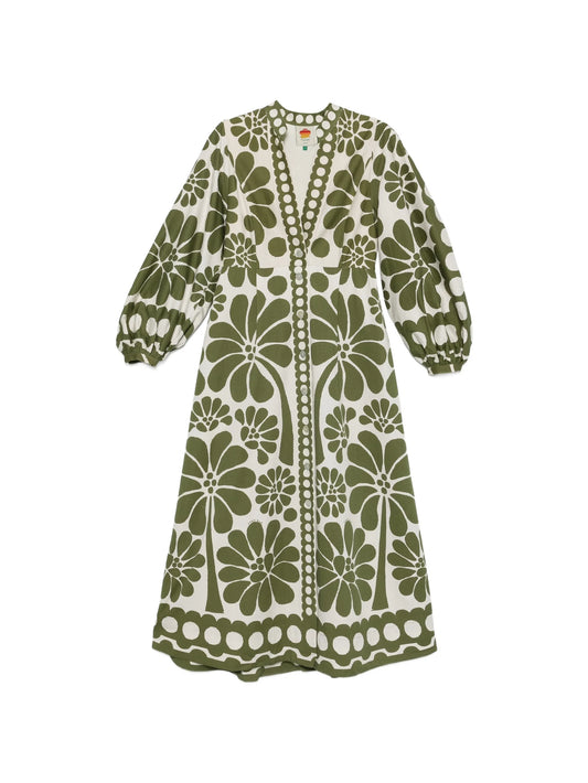 Palermo buttoned puff sleeve maxi dress
