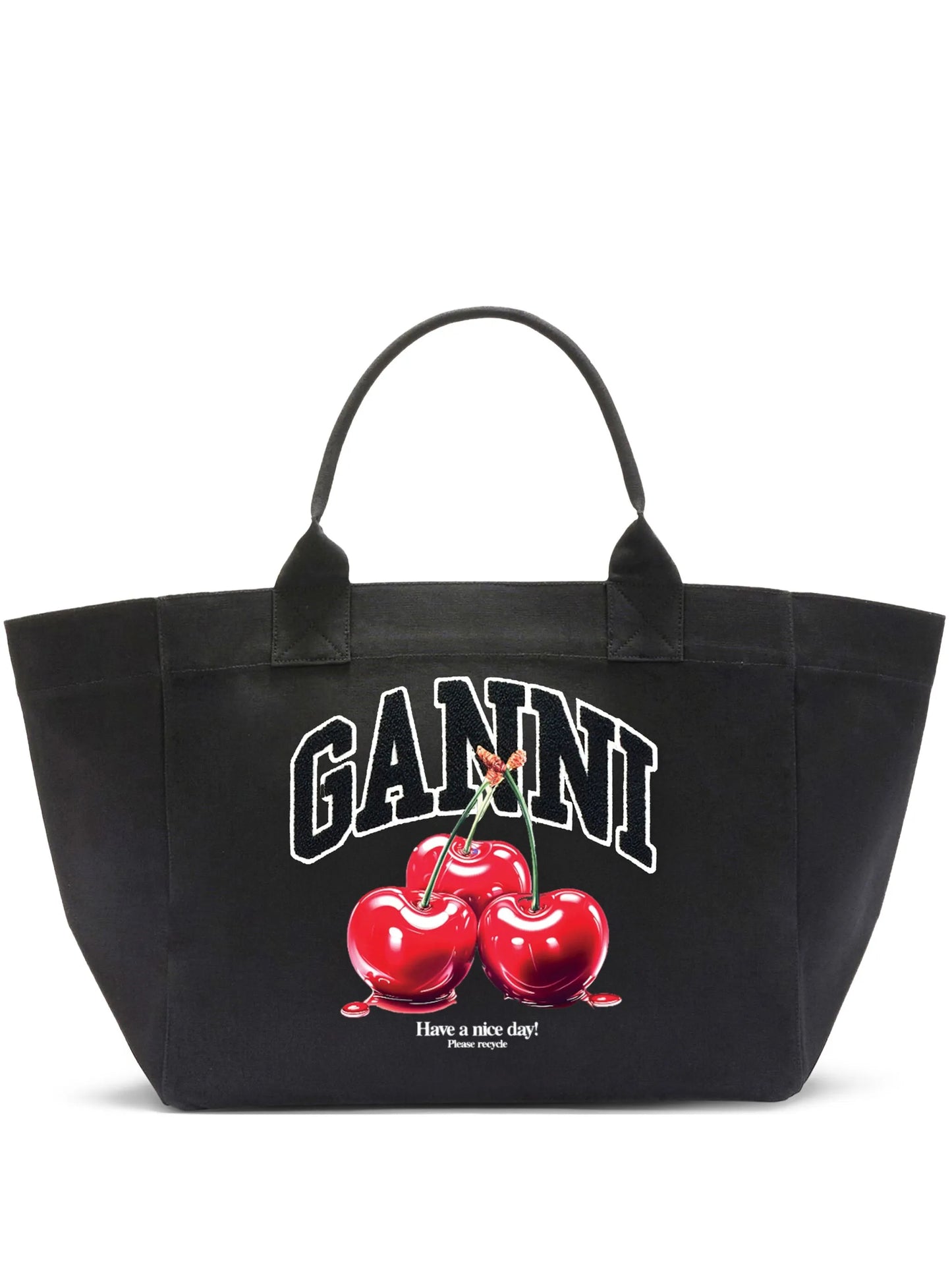 black XXL cherry tote