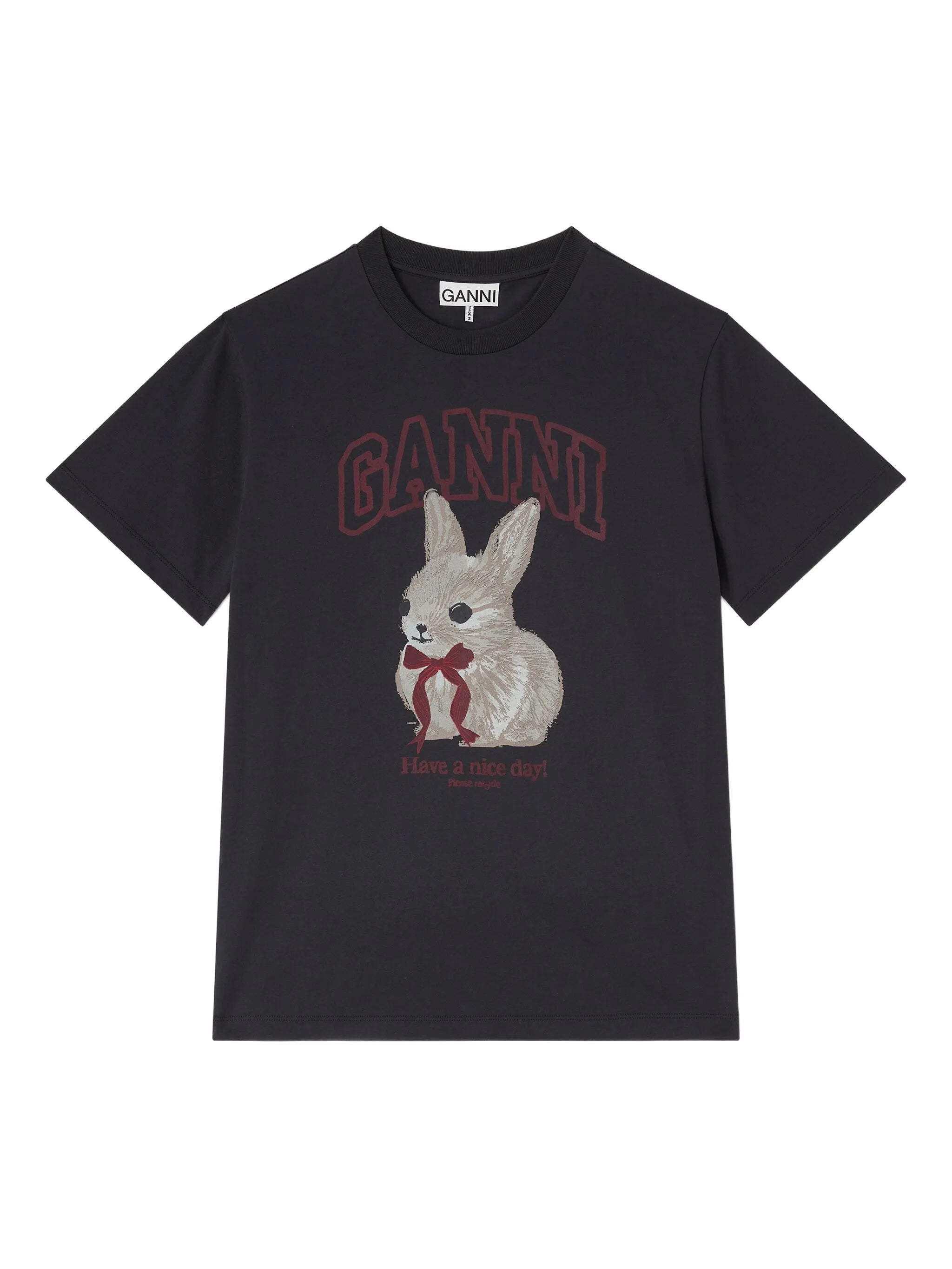 Bunny-print cotton T-shirt