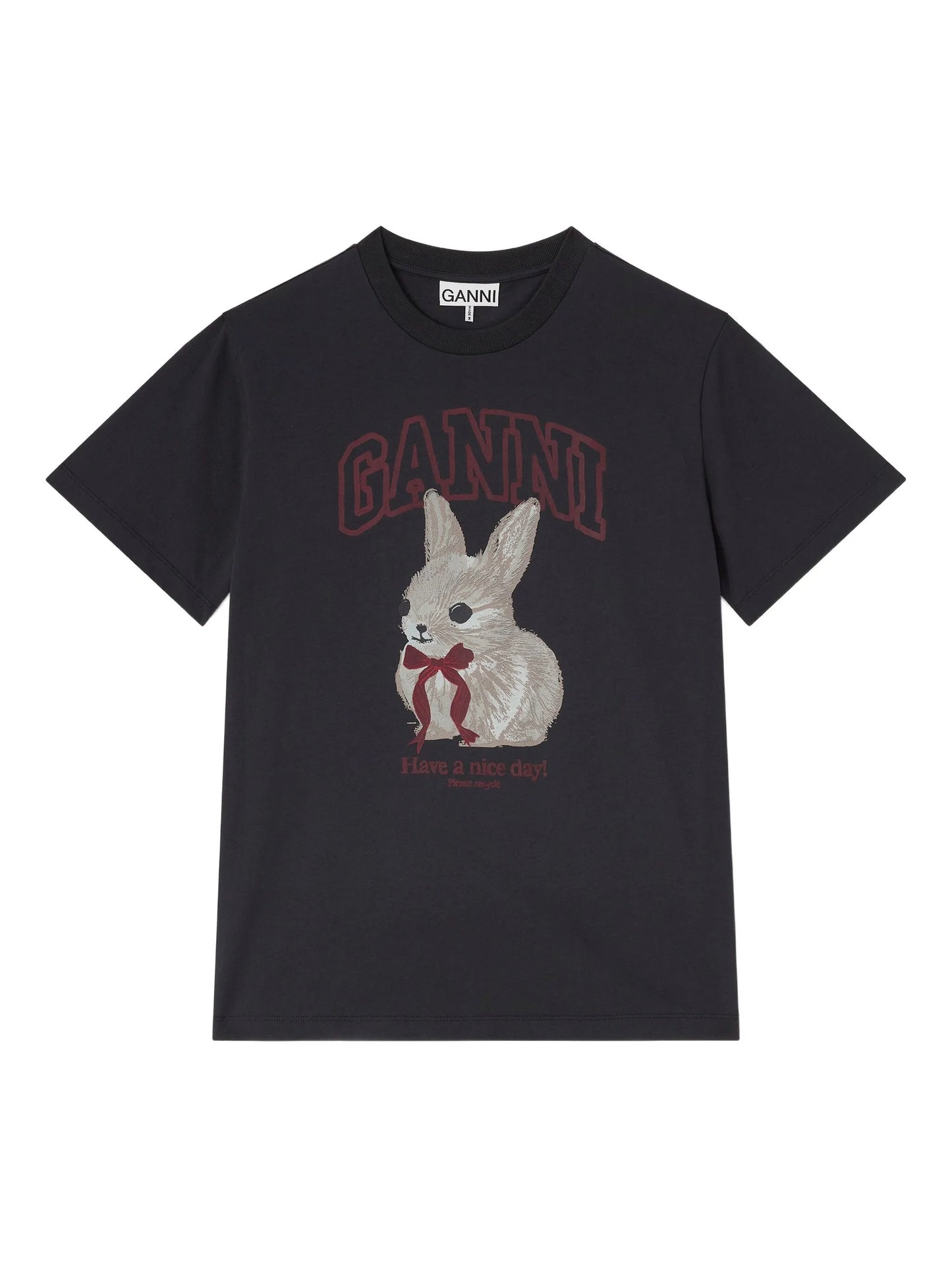 Bunny-print cotton T-shirt