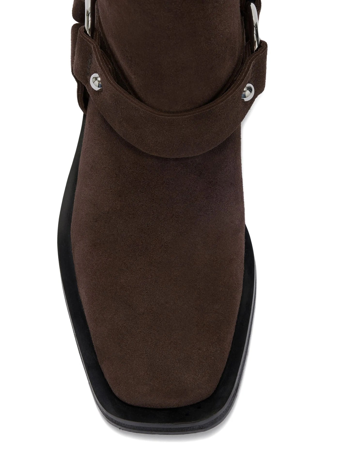 buckle-detail suede boots