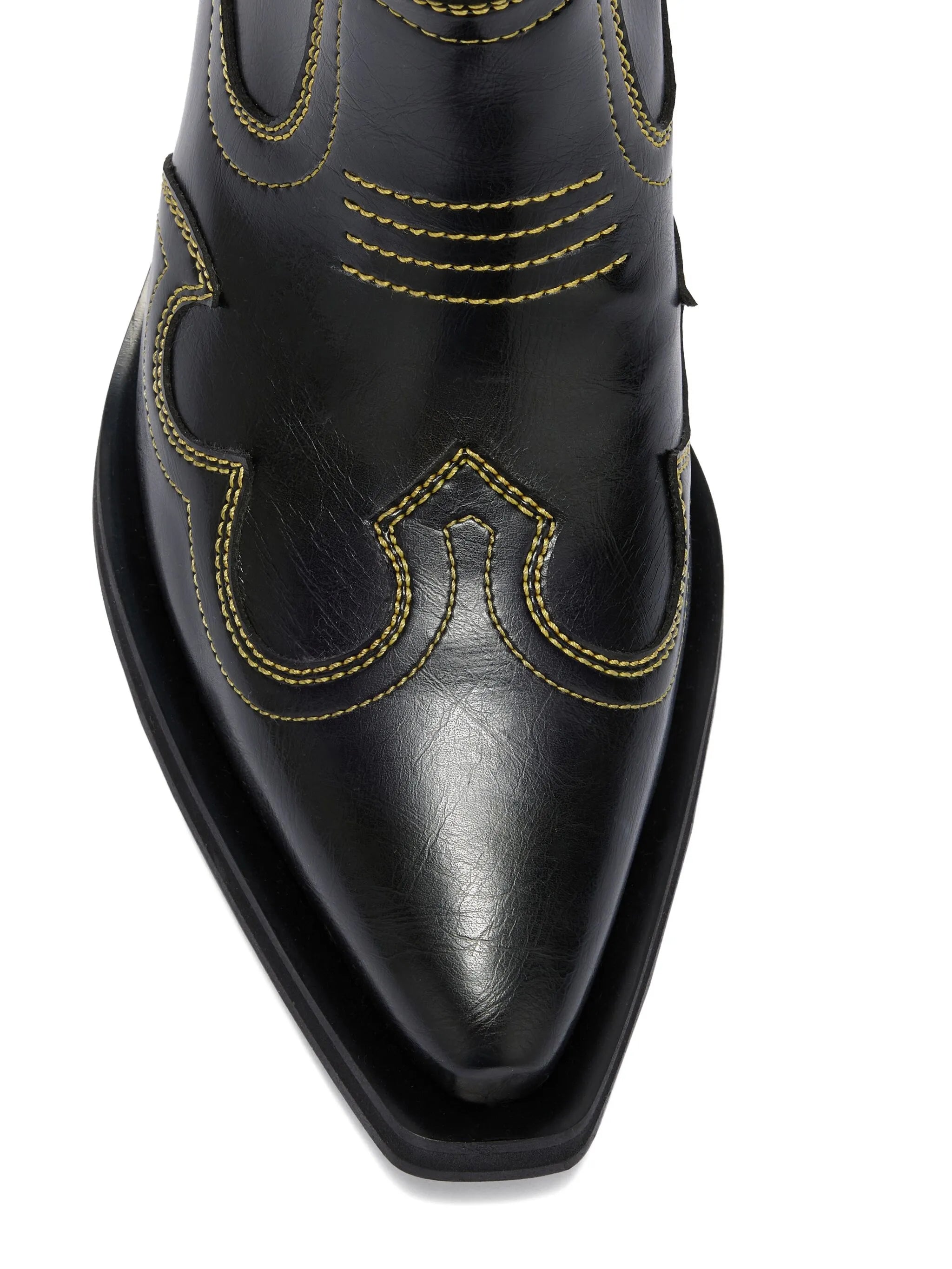 stitching pointed boots