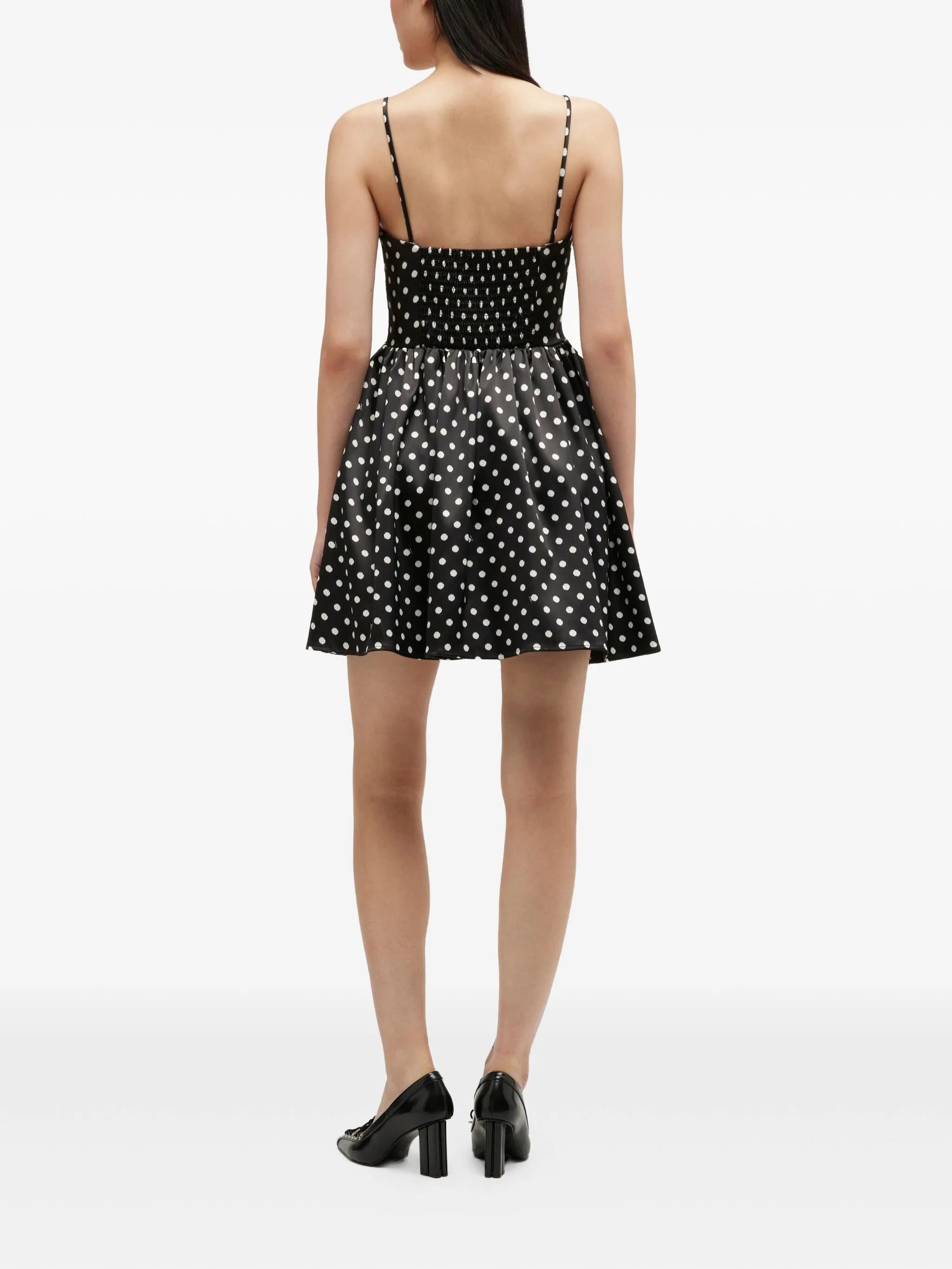 polka dot bow mini dress