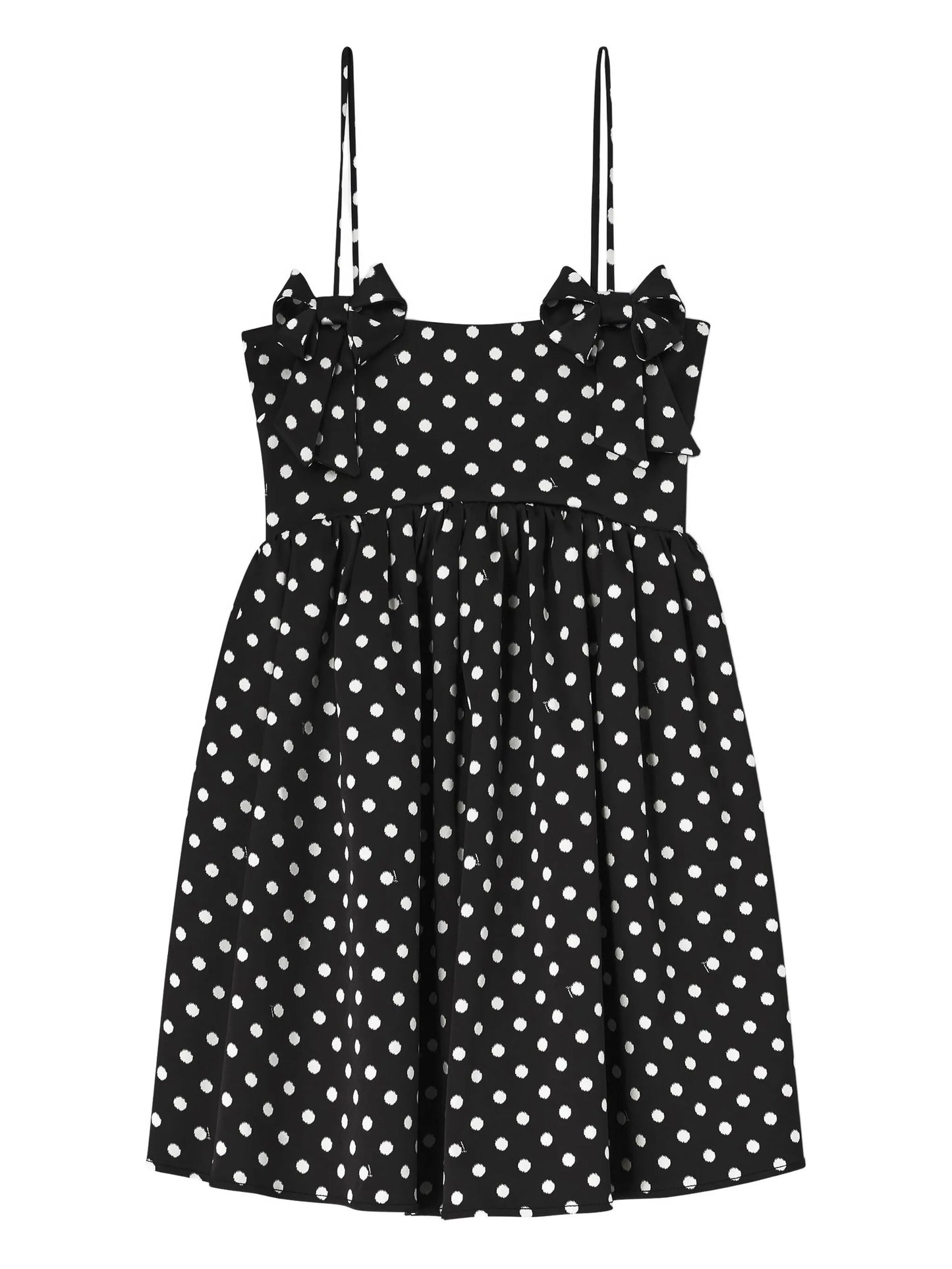 polka dot bow mini dress