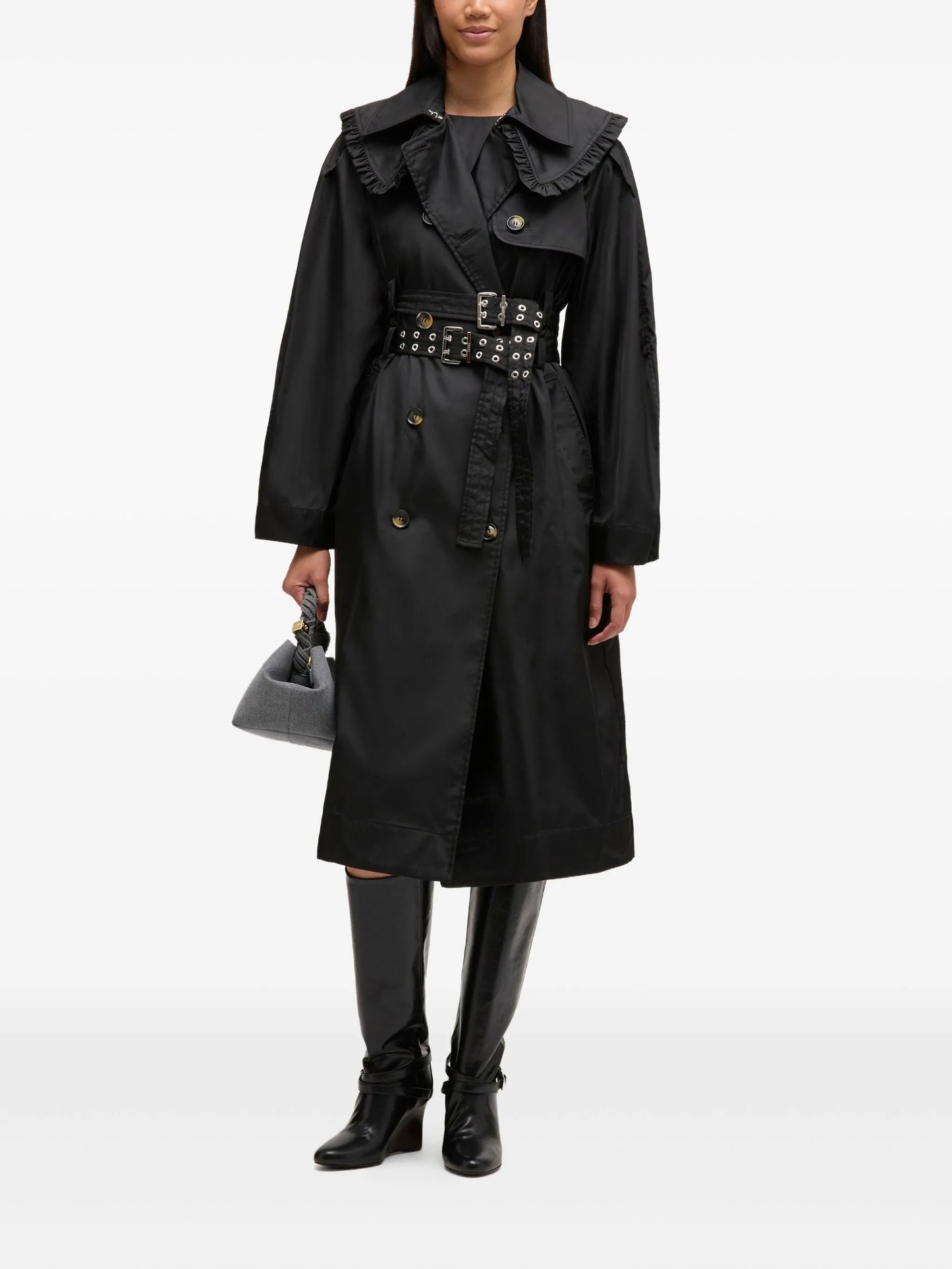 belted double-breasted coat