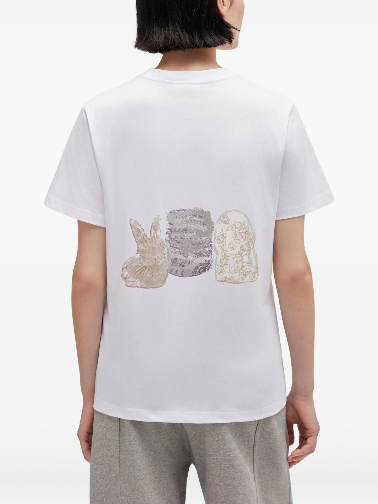 animals-print T-shirt