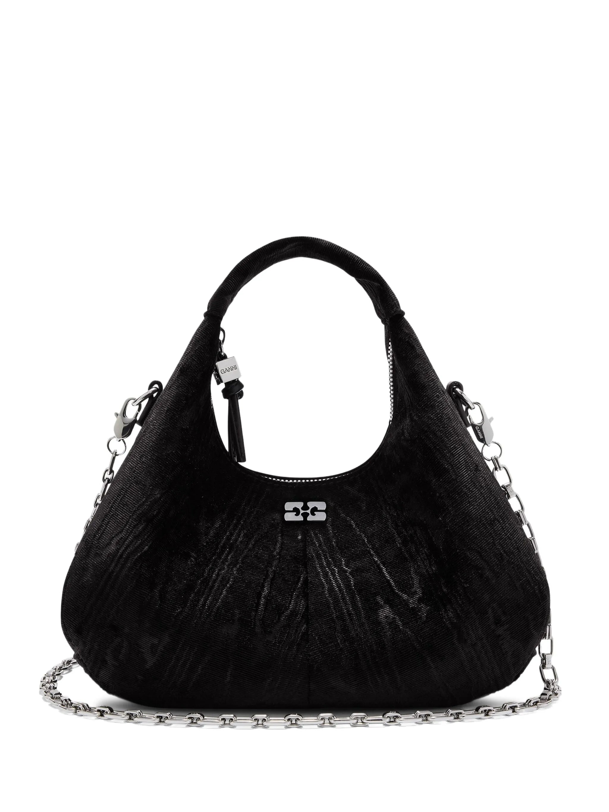 velvet moire mini shoulder bag