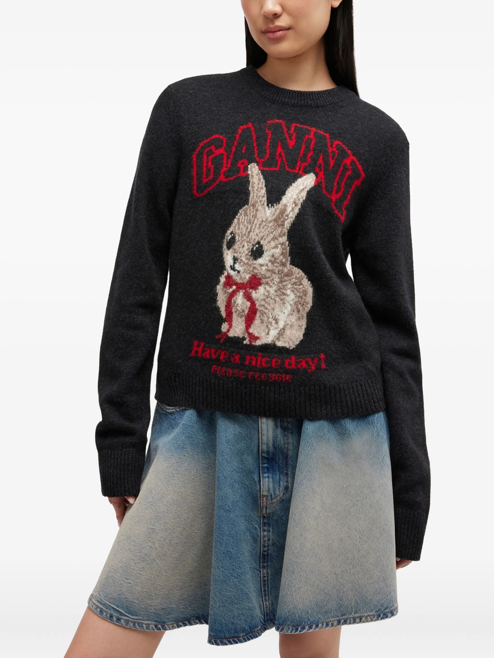 graphic wool sweater