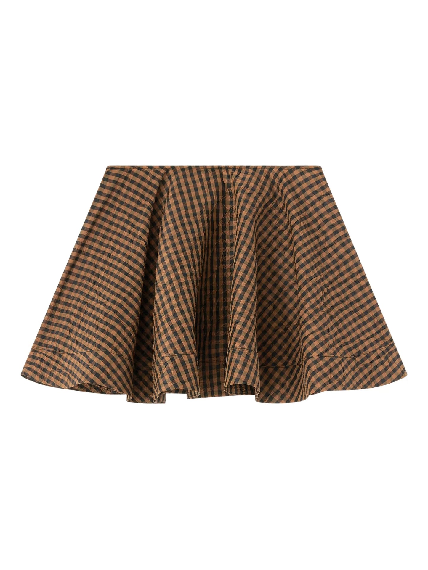 gingham mini skirt