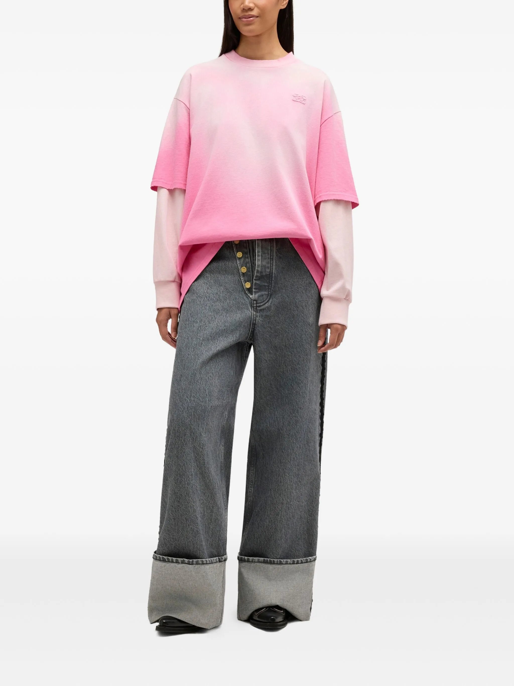 layered logo-detail T-shirt