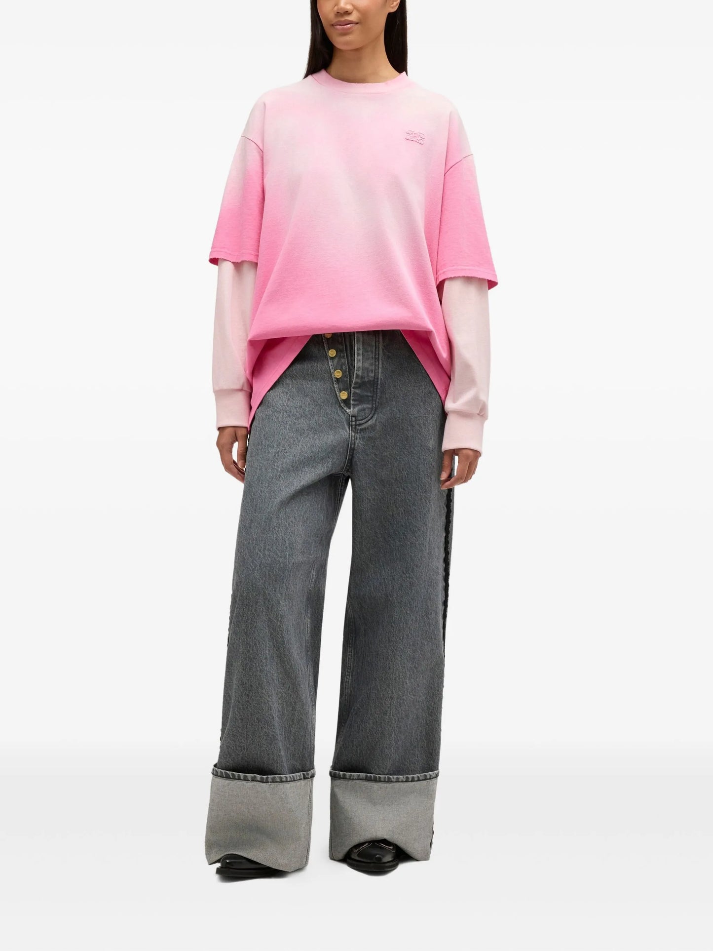 layered logo-detail T-shirt