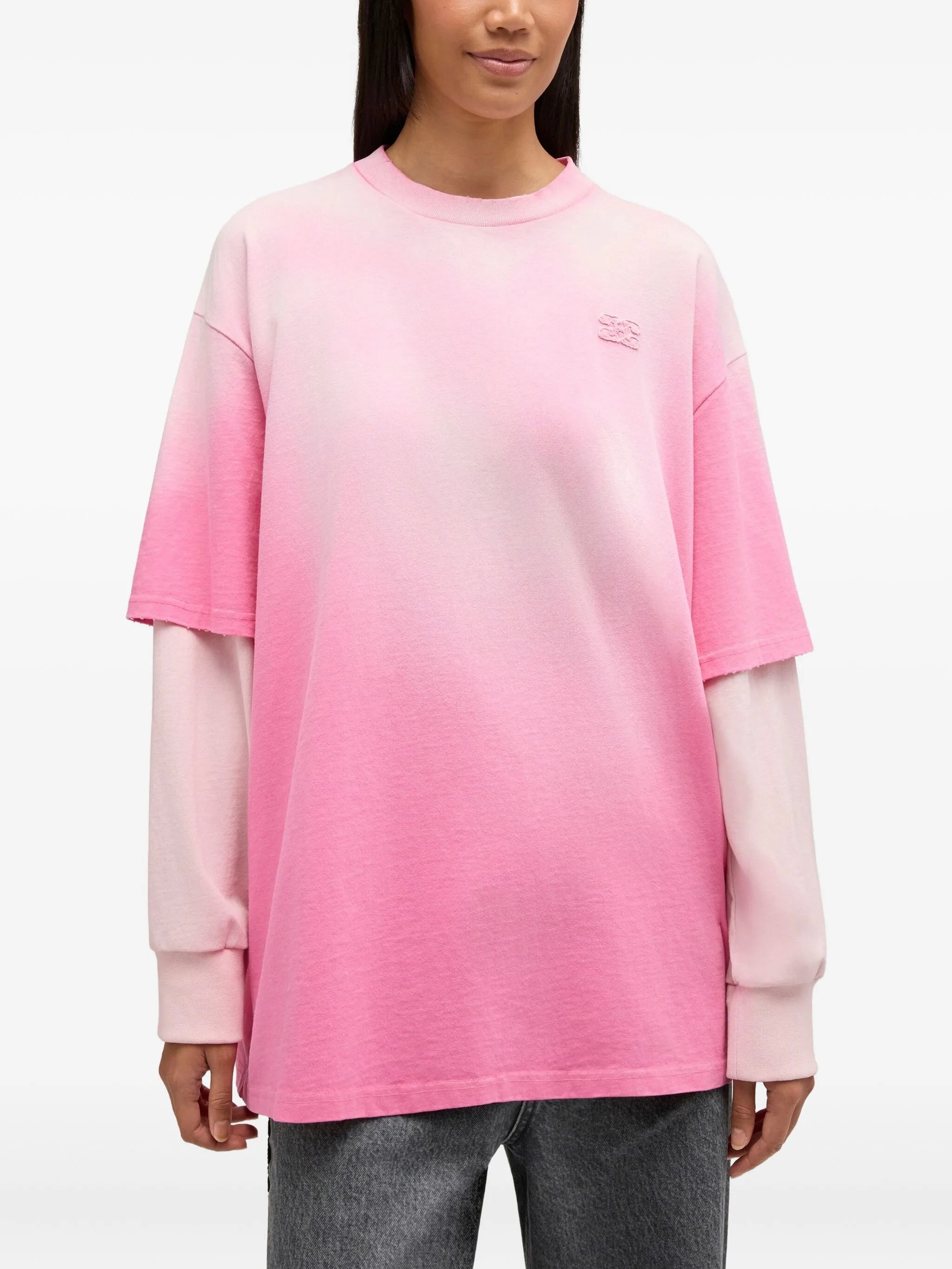 washed jersey long-sleeve T-shirt