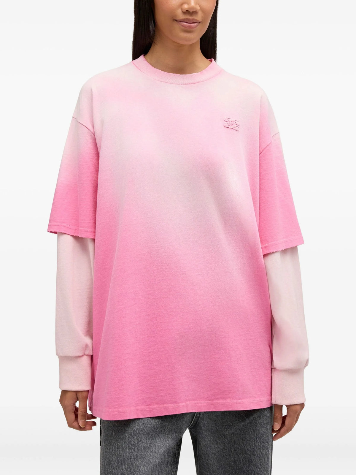 washed jersey long-sleeve T-shirt