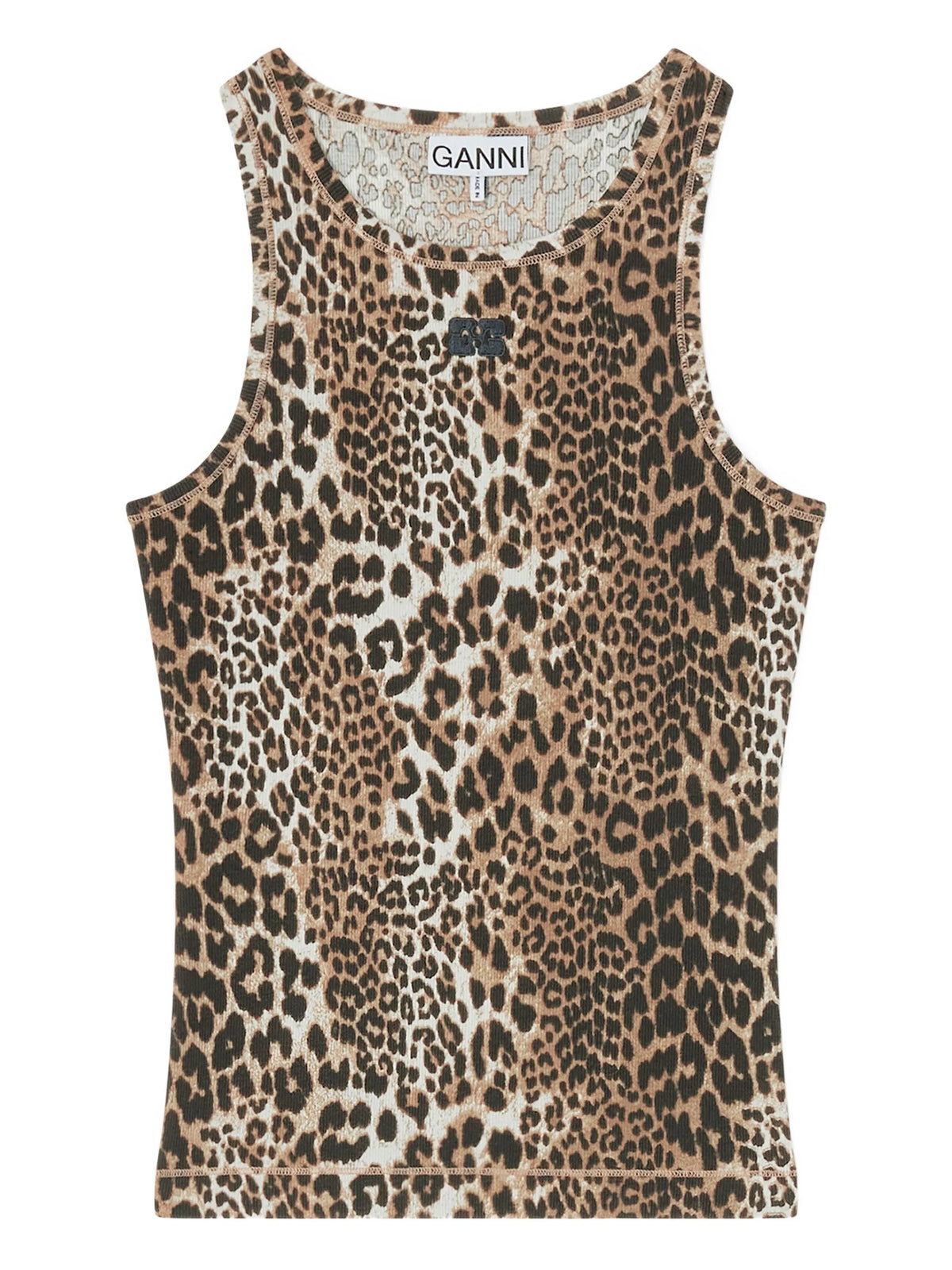 leopard-print tank top
