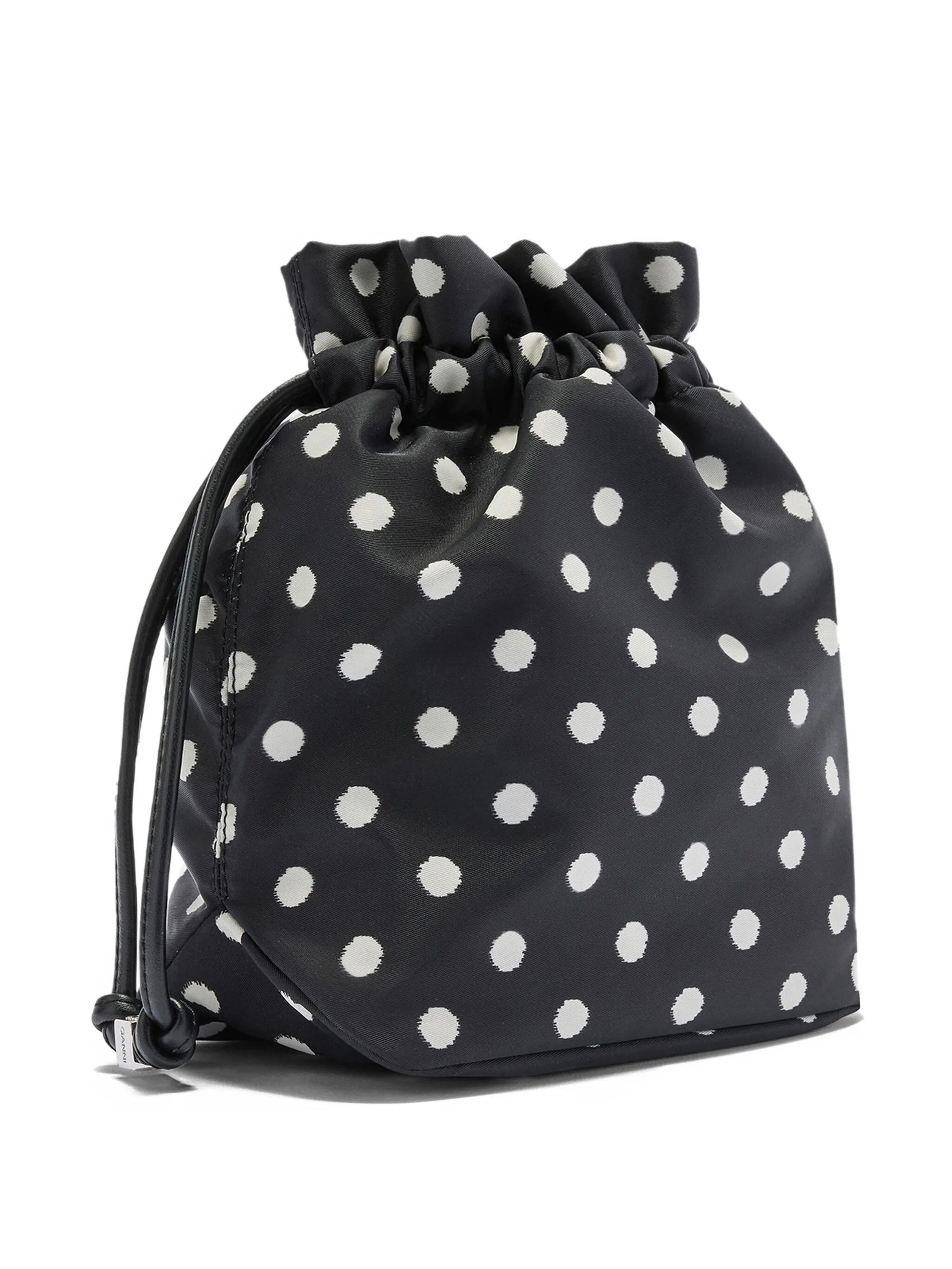 printed Bou bucket pouch with dots