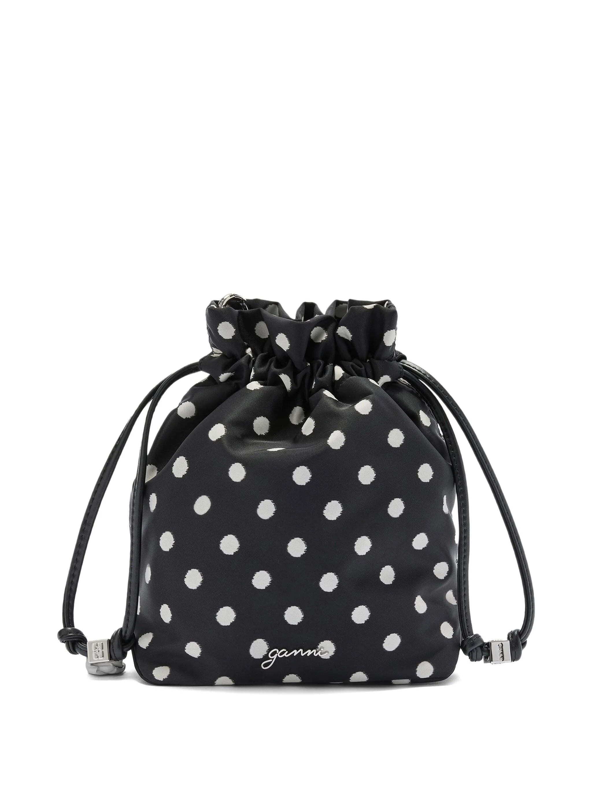 printed Bou bucket pouch with dots