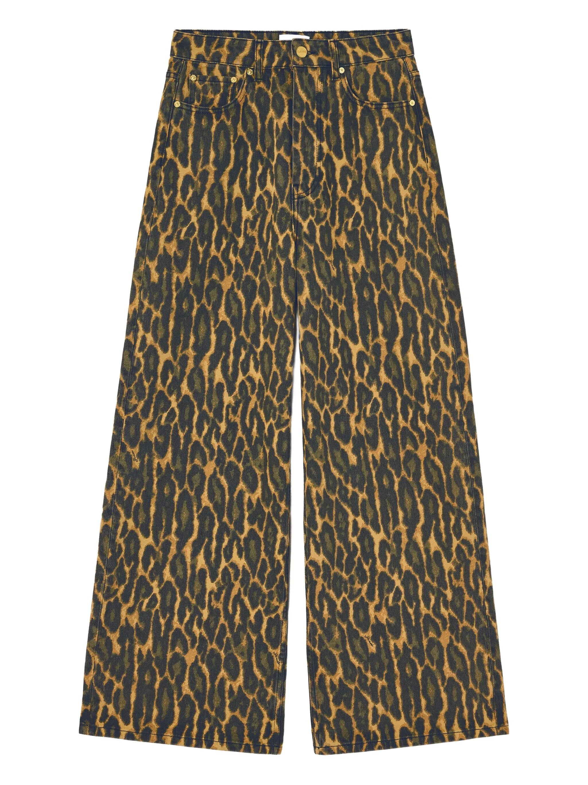 leopard-print jeans