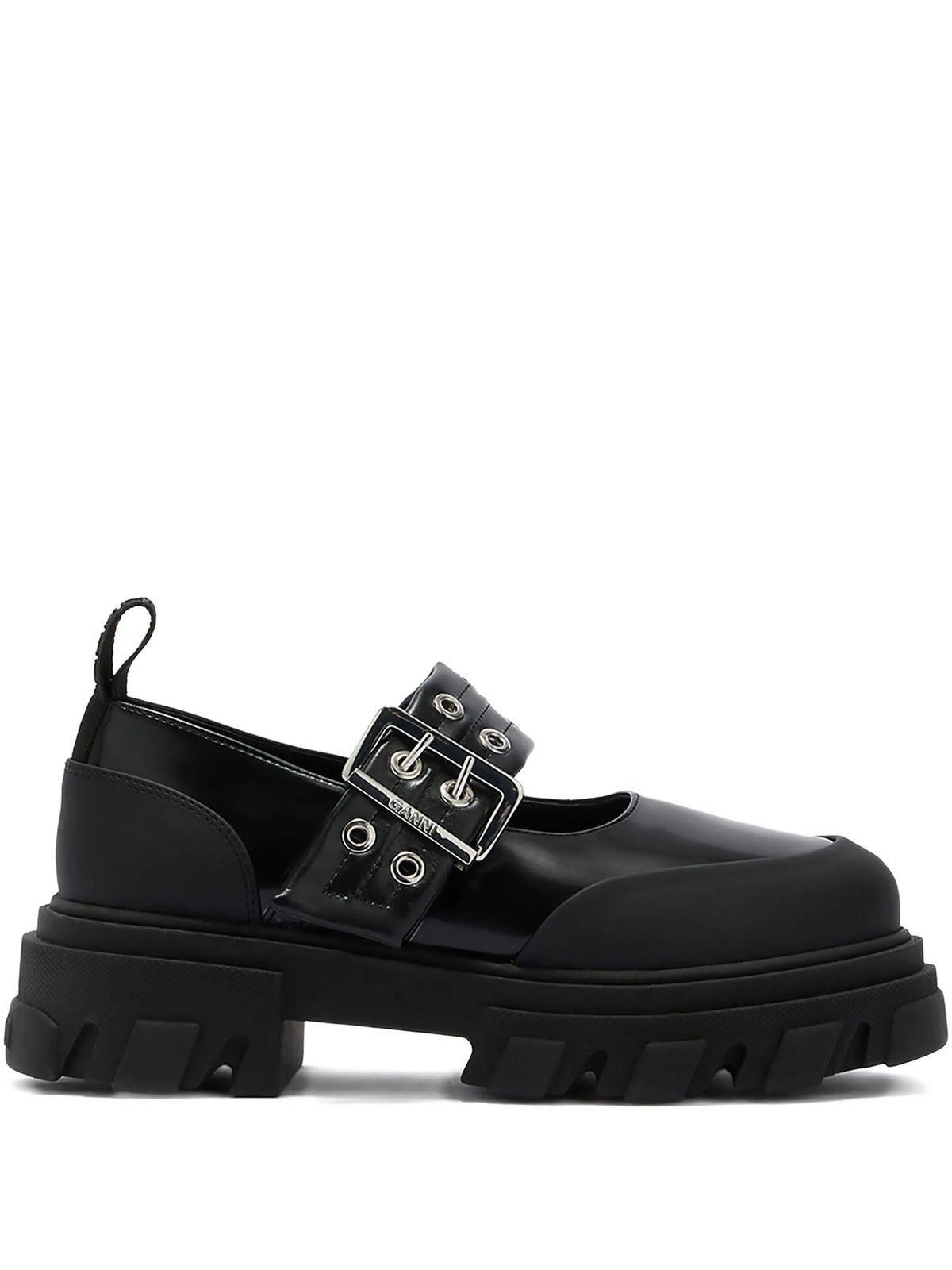 cleated eyelet-embellished ballet flats