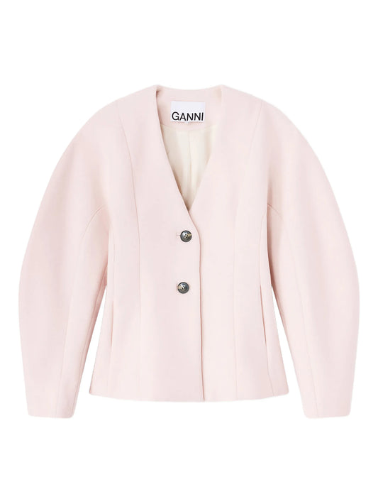 buttoned V-neck jacket