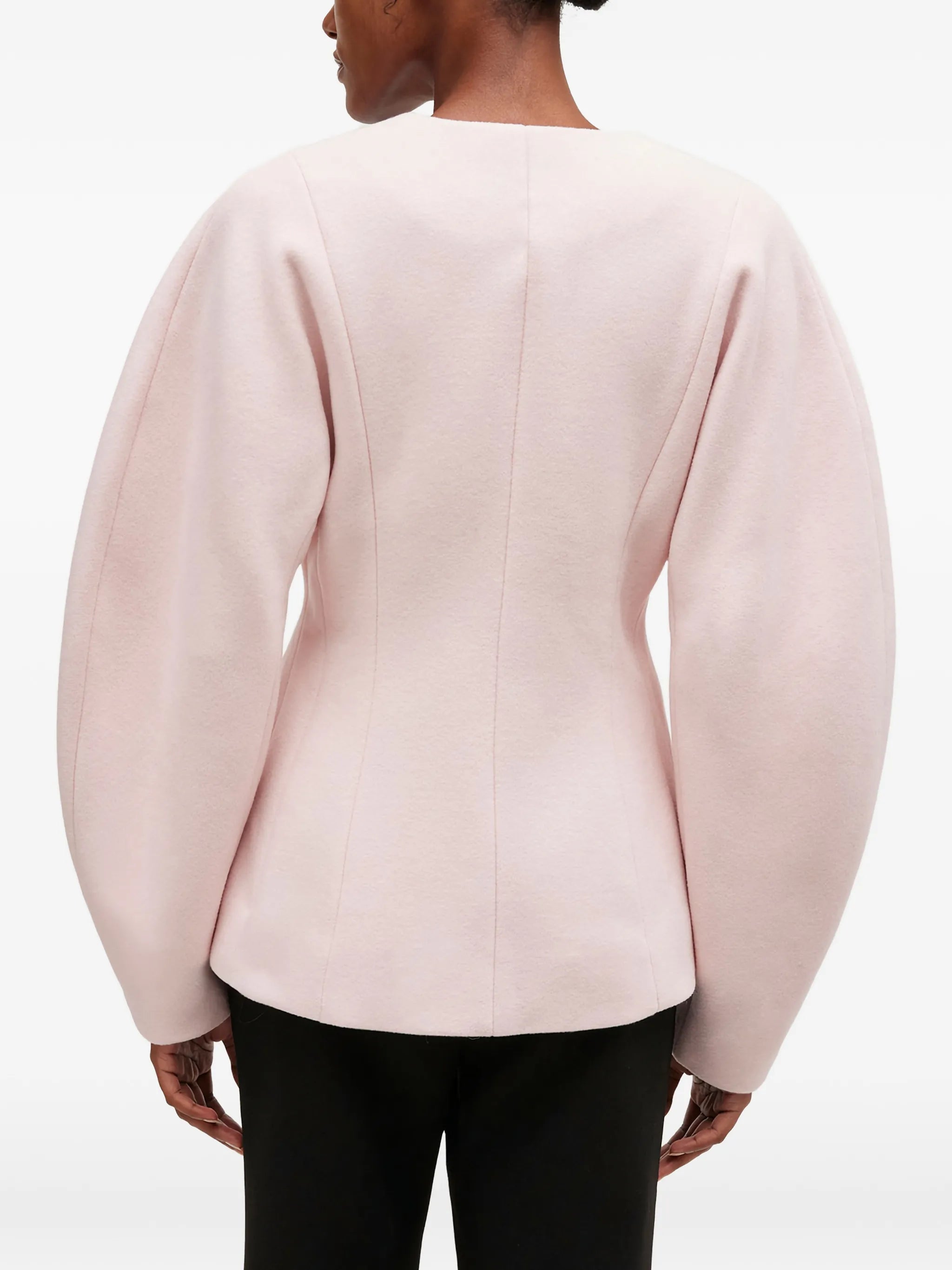 buttoned V-neck jacket