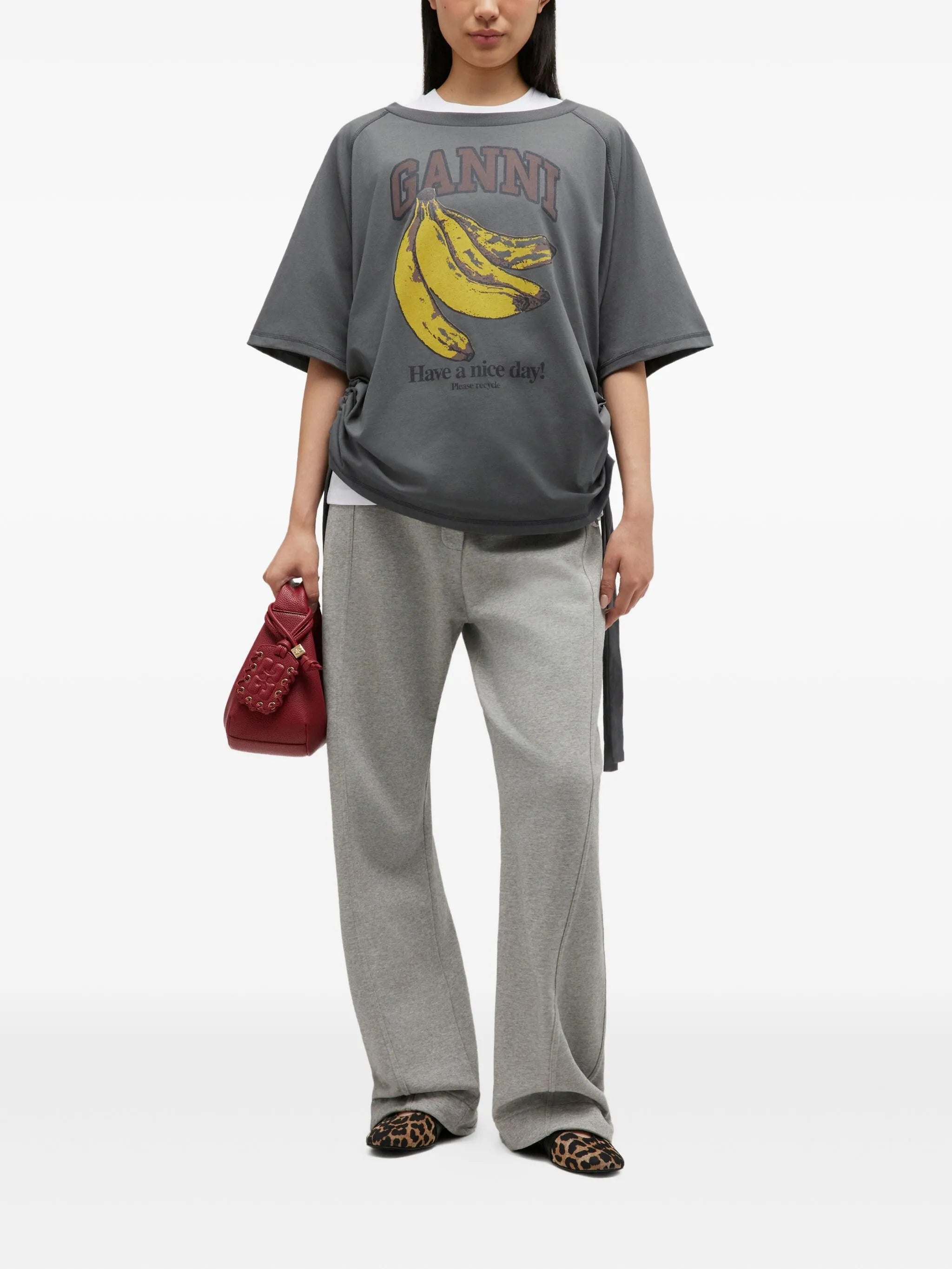 drawstring graphic T-shirt