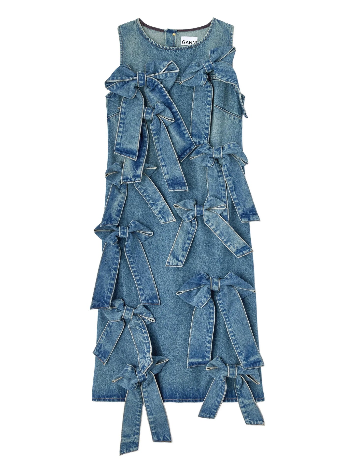 round-neck midi dress