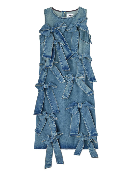 round-neck midi dress