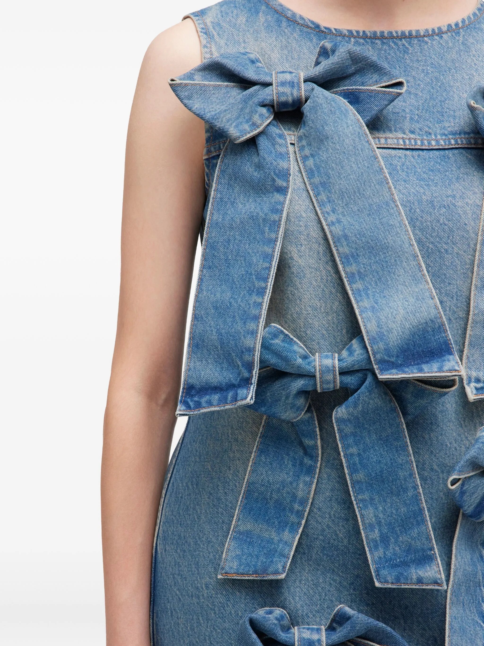 round-neck midi dress