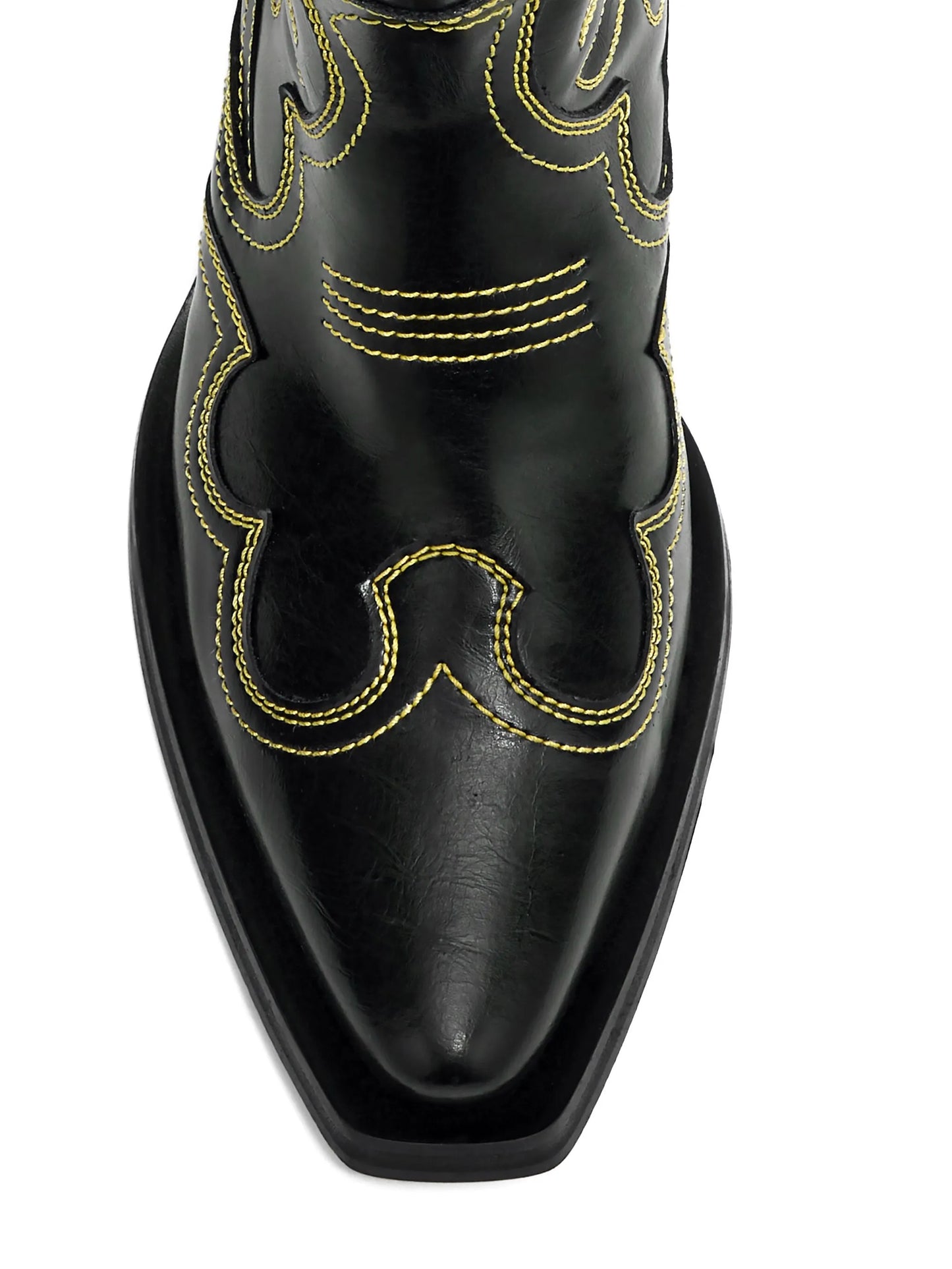 stitching pointed boots