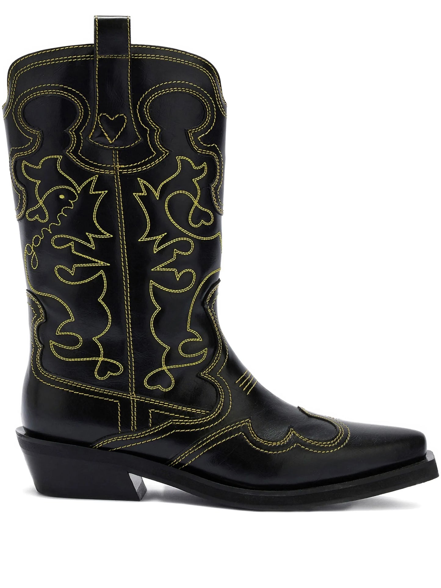 stitching pointed boots