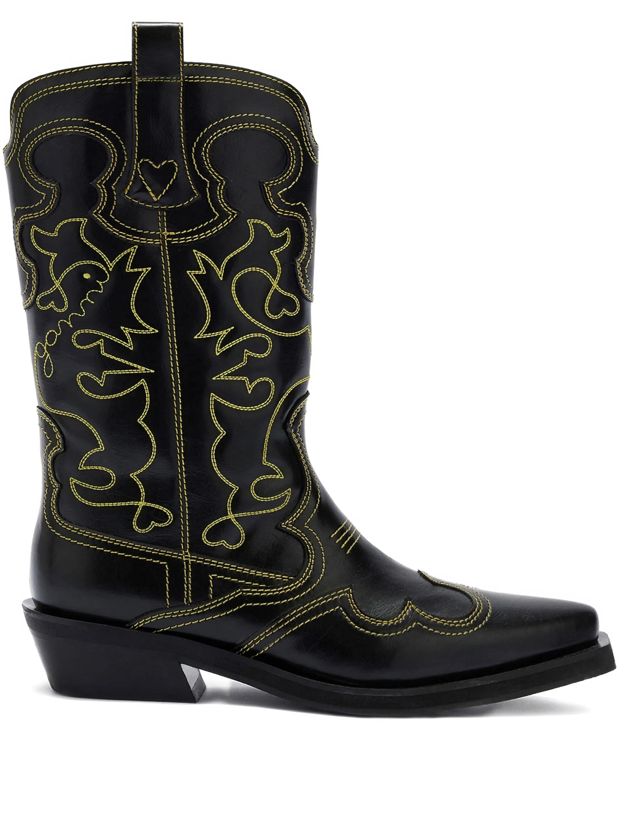 stitching pointed boots